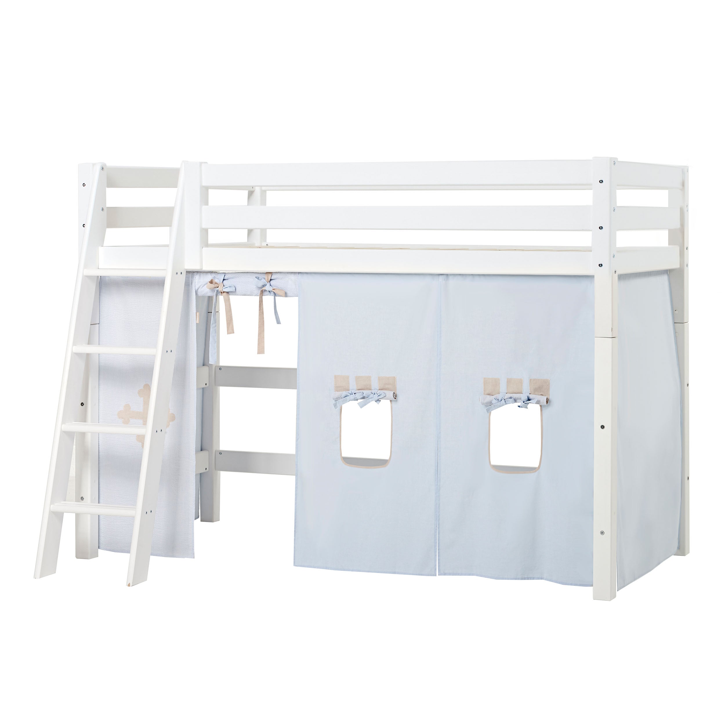 Hoppekids ECO Luxury Cama medio alta con Fairytale Knight Cortinas de cama