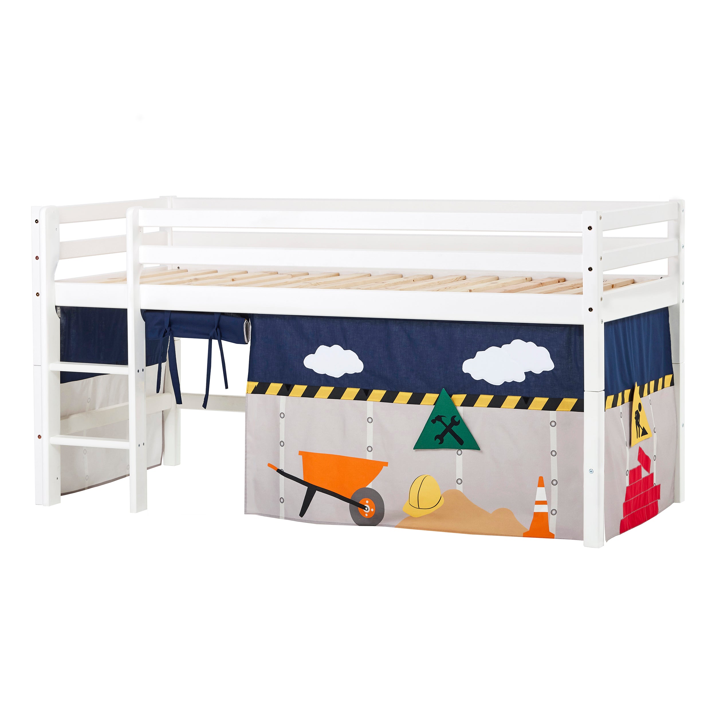 ECO Dream Halbhochbett mit Construction Bettvorhang