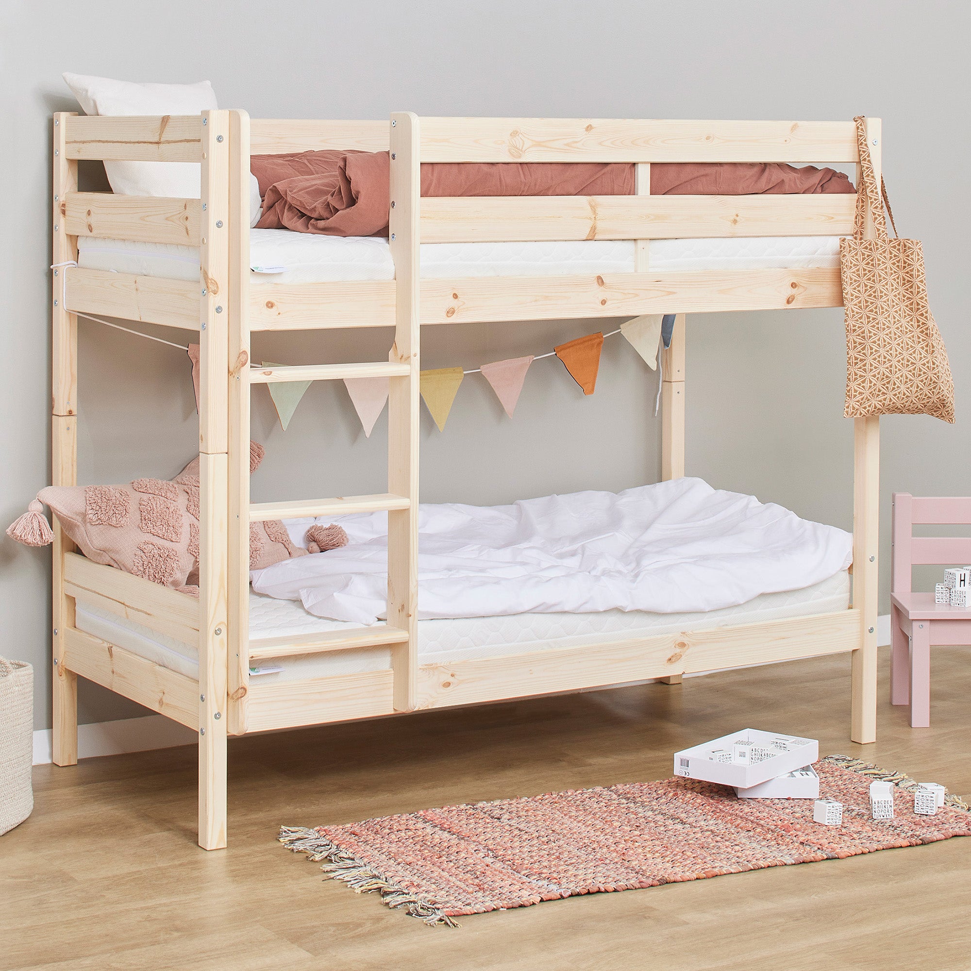 Hoppekids ECO Comfort Lit superposé avec 2 Matelas 70x160 / 90x200