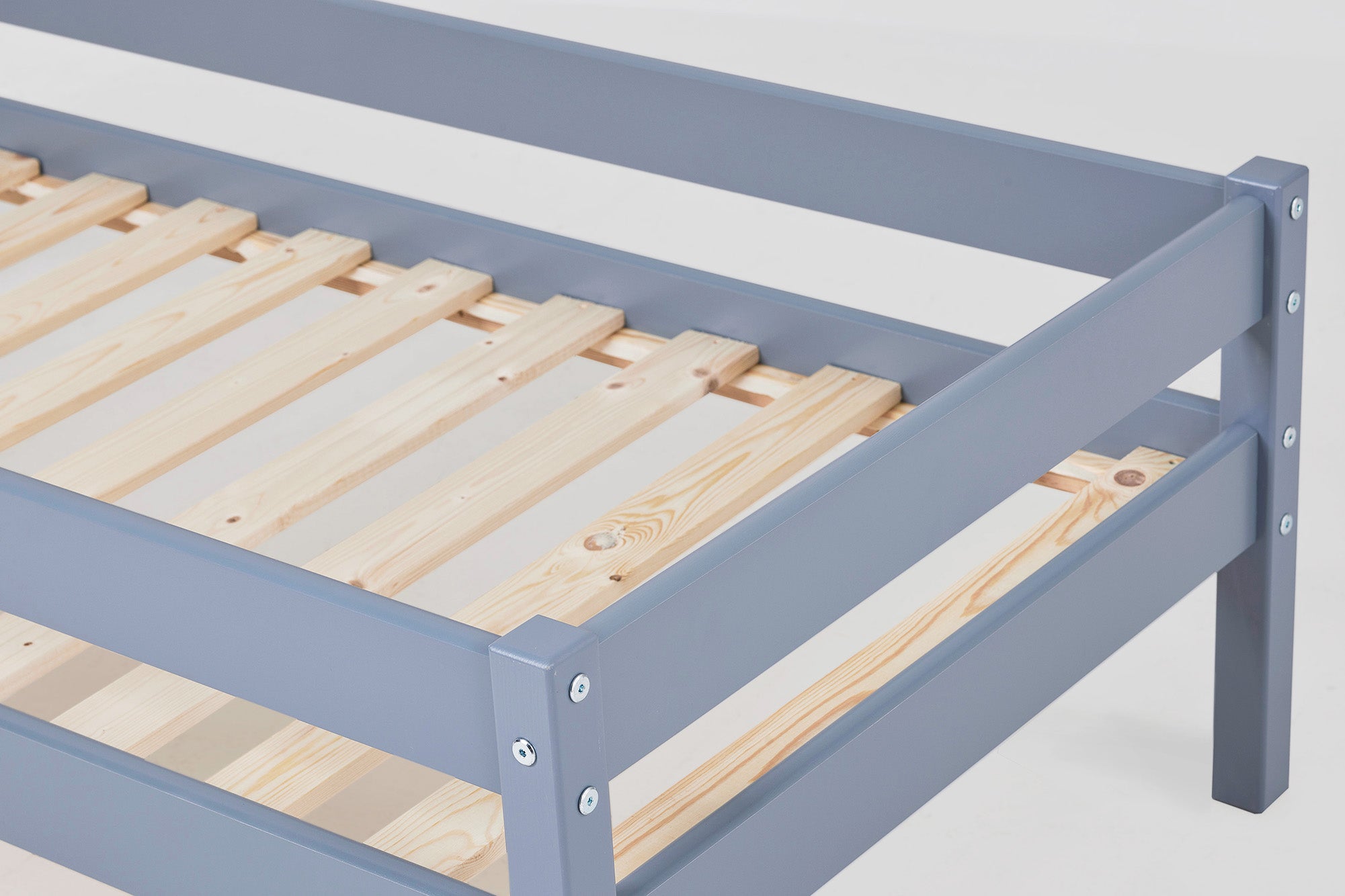 Sengepakke: Juniorseng 70x160 cm med skuffer & sengehest, Dusted Blue