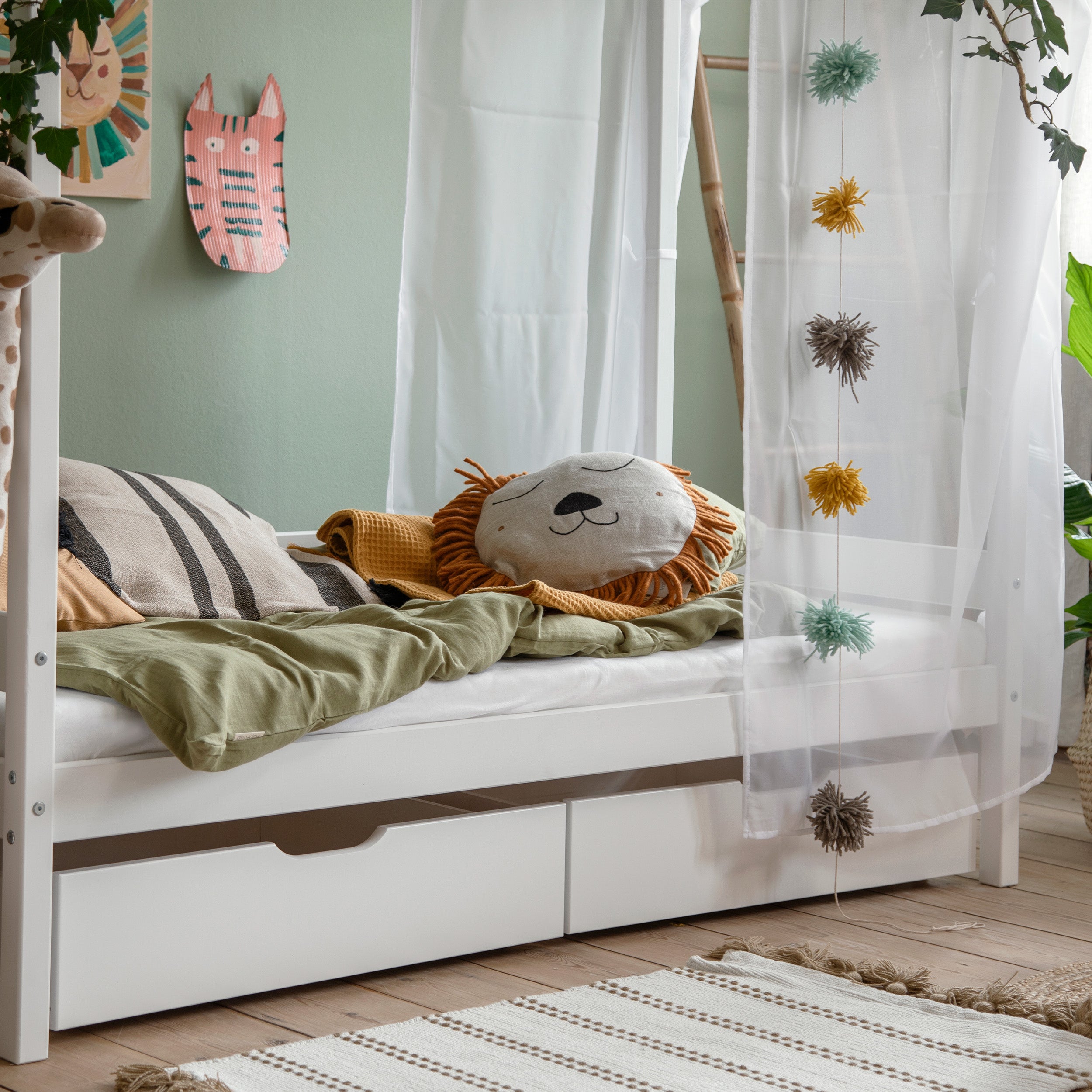 Paquet de lit : Hoppekids ECO Comfort Lit cabane