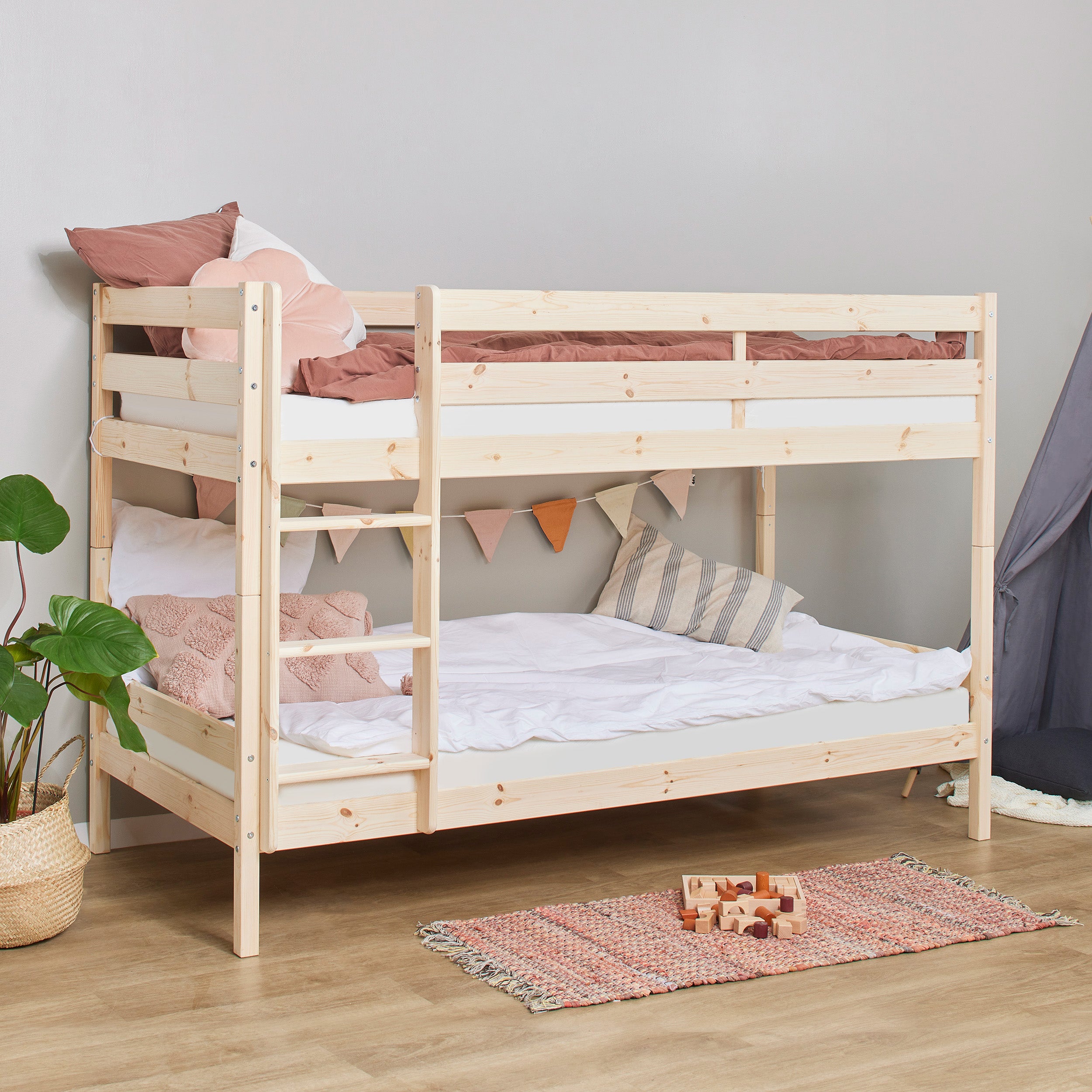 Hoppekids ECO Comfort Lit superposé avec 2 Matelas 70x160 / 90x200