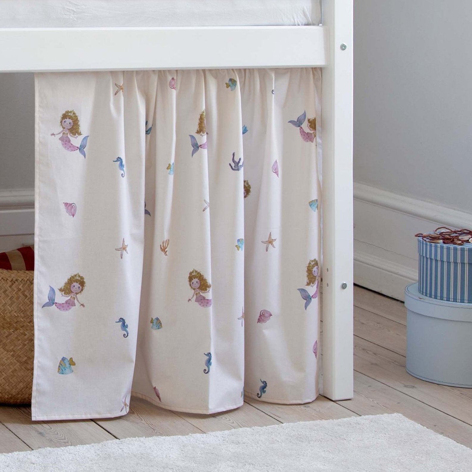 Hoppekids ECO Comfort Lit mi hauteur avec Mermaid Rideaux de lit