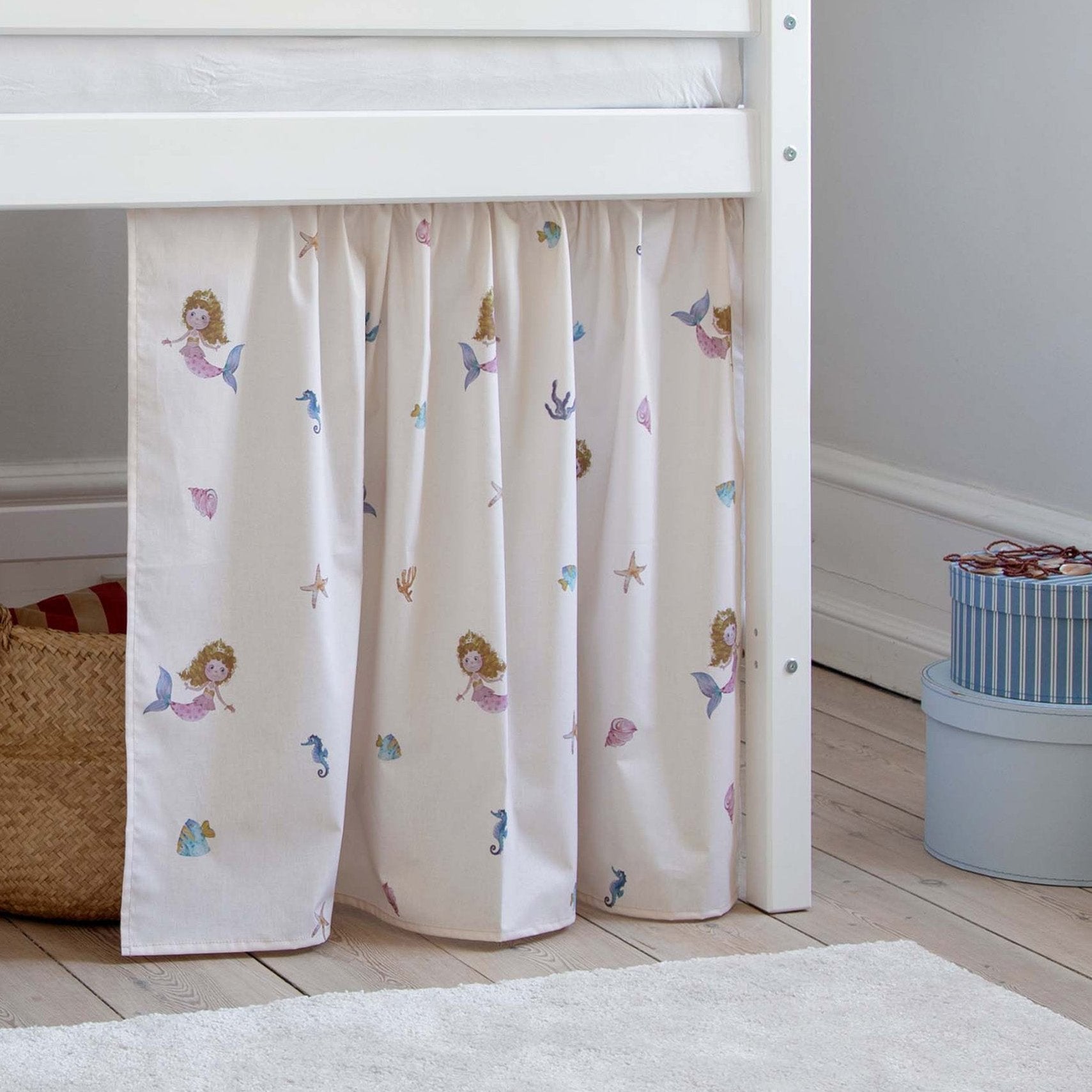 Hoppekids ECO Comfort Lit mi hauteur avec Mermaid Rideaux de lit