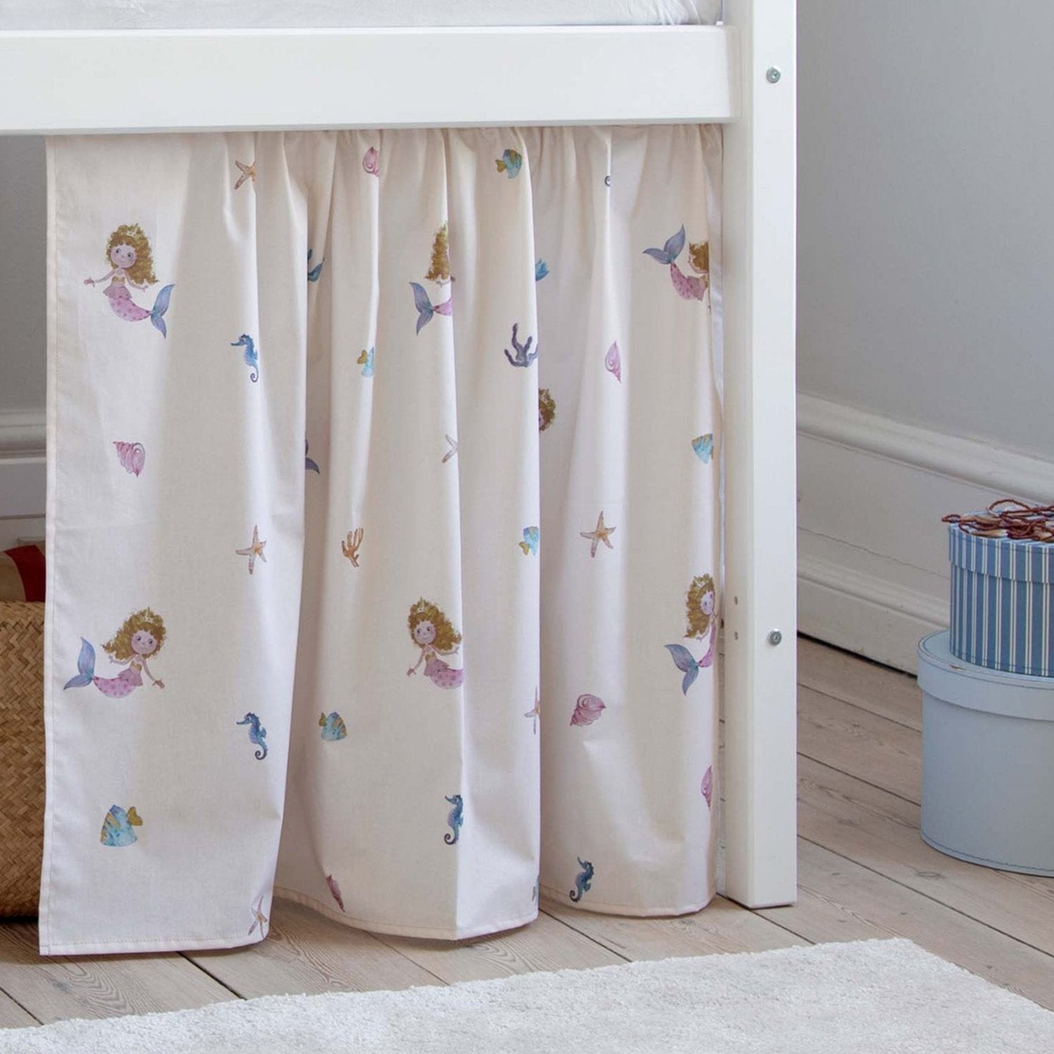 Hoppekids ECO Comfort Lit mi hauteur avec Mermaid Rideaux de lit