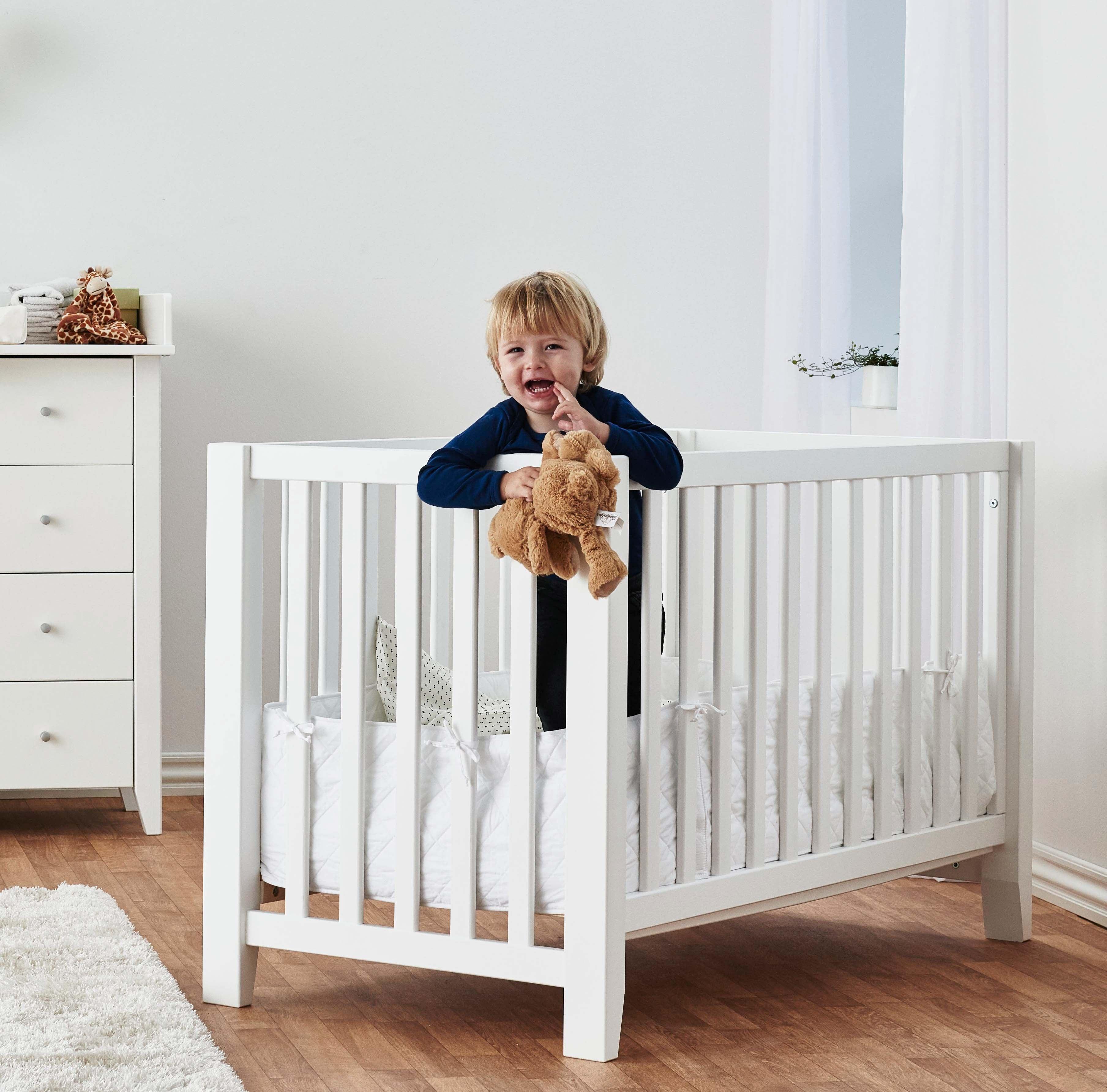 Hoppekids Quilted bed bumper 60x120 cm, White