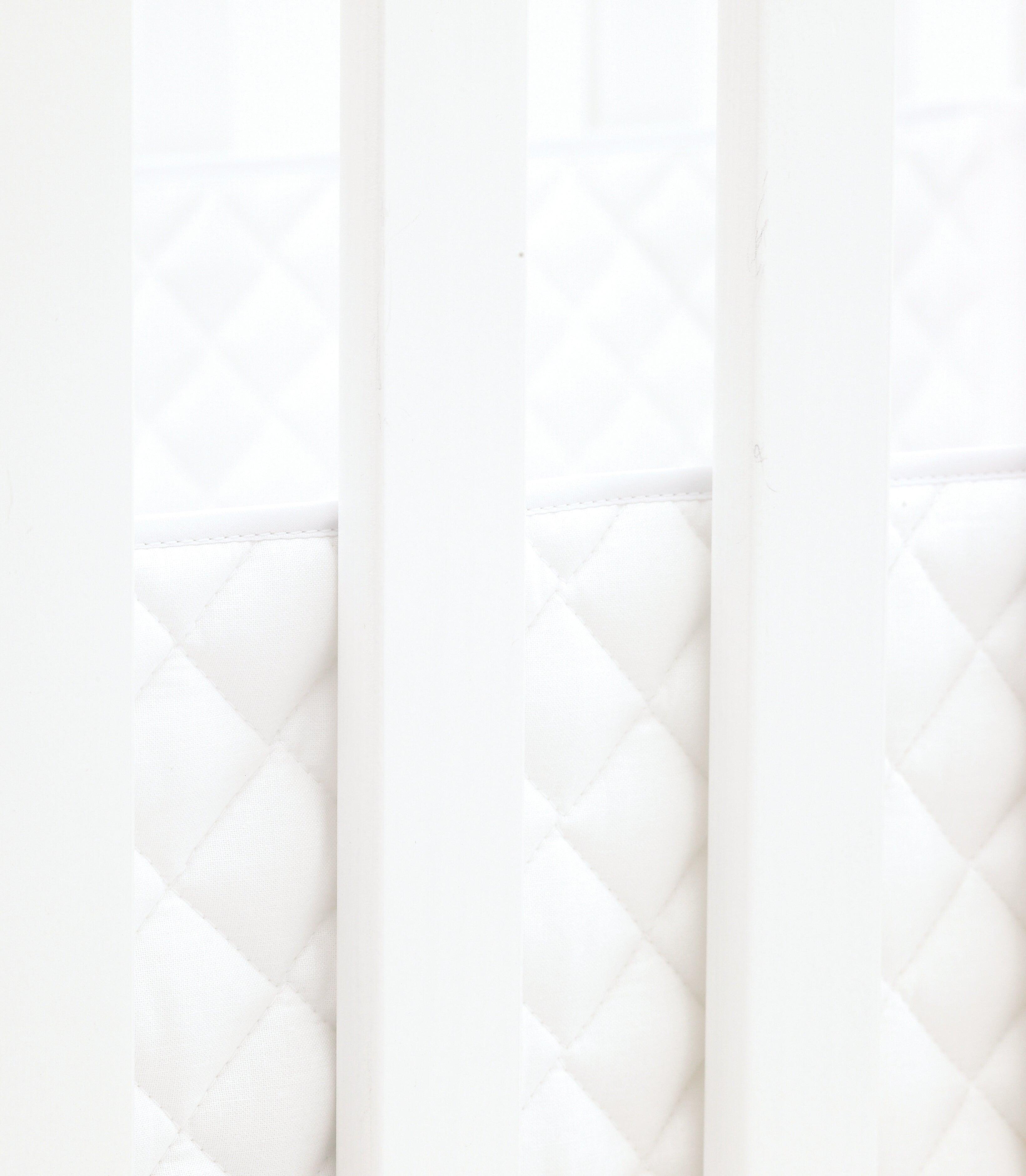 Hoppekids Quilted bed bumper 60x120 cm, White