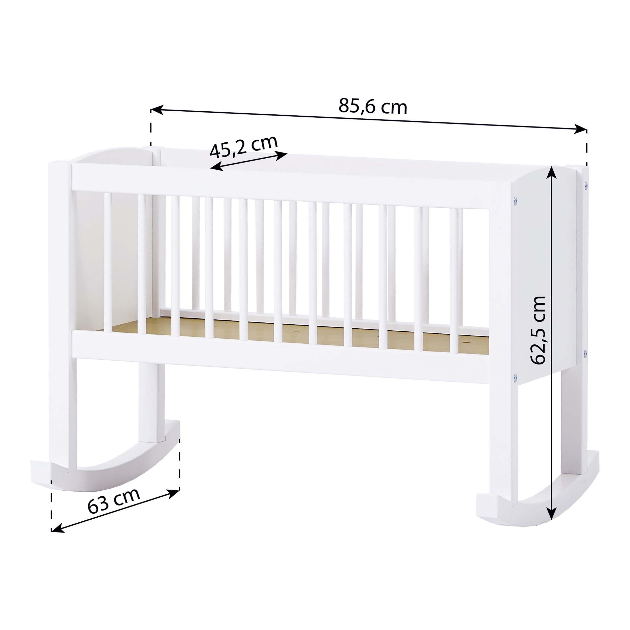 Hoppekids Vugge 40x80 cm, Hvid