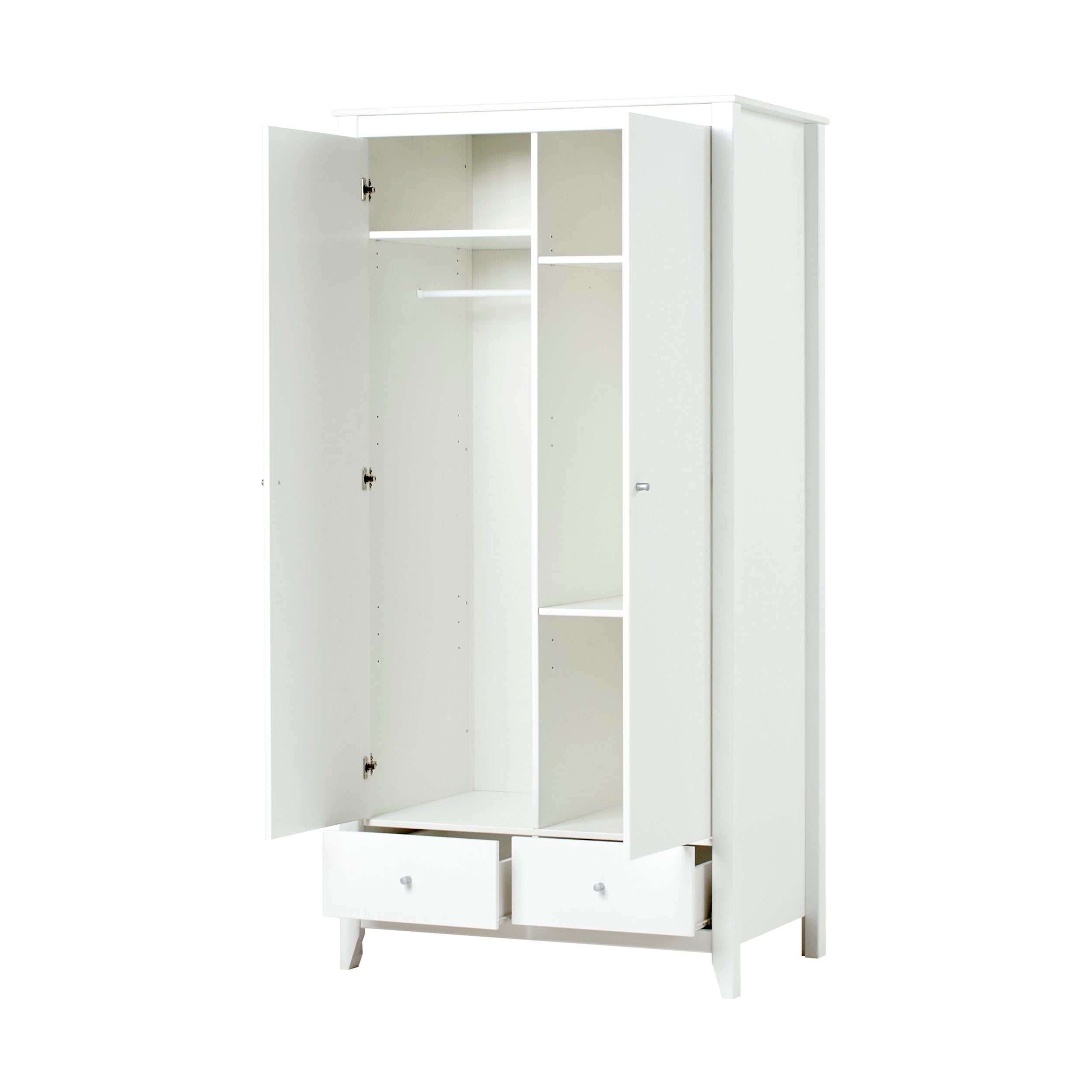 Hoppekids wardrobe with 2 doors and 2 drawers, White