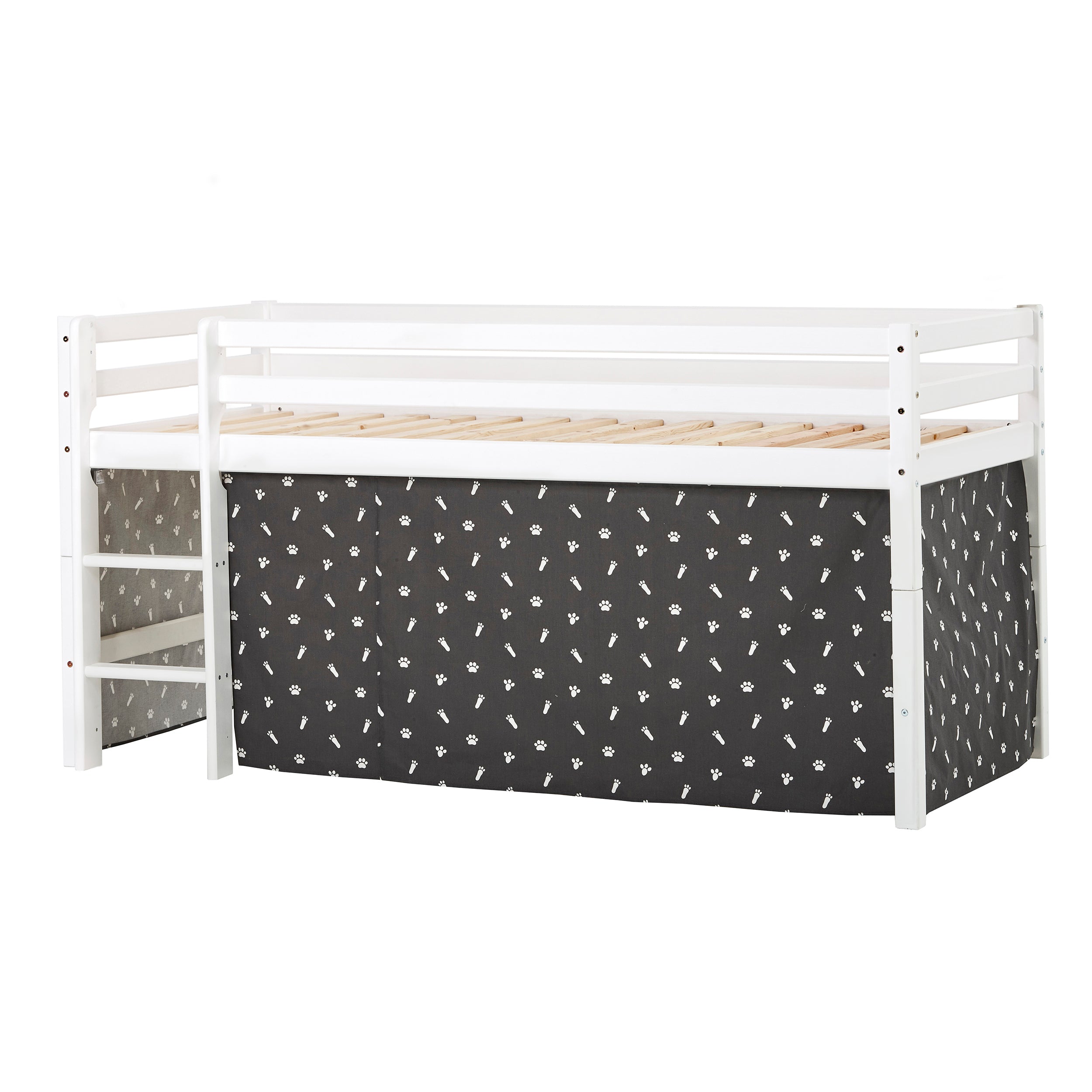 ECO Dream Mid sleeper bed with Pets Granite Grey Bed Canopy