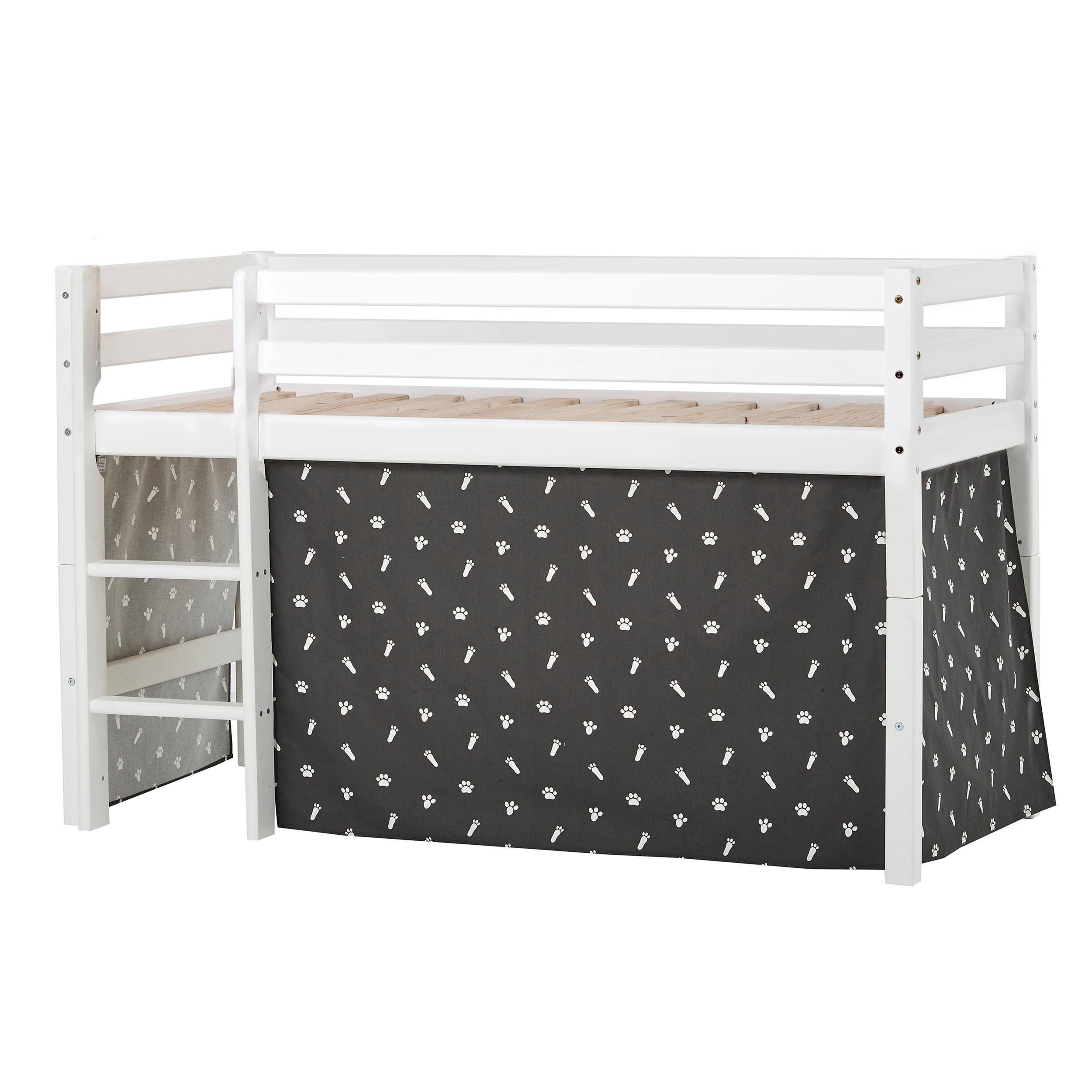ECO Dream Mid sleeper bed with Pets Granite Grey Bed Canopy