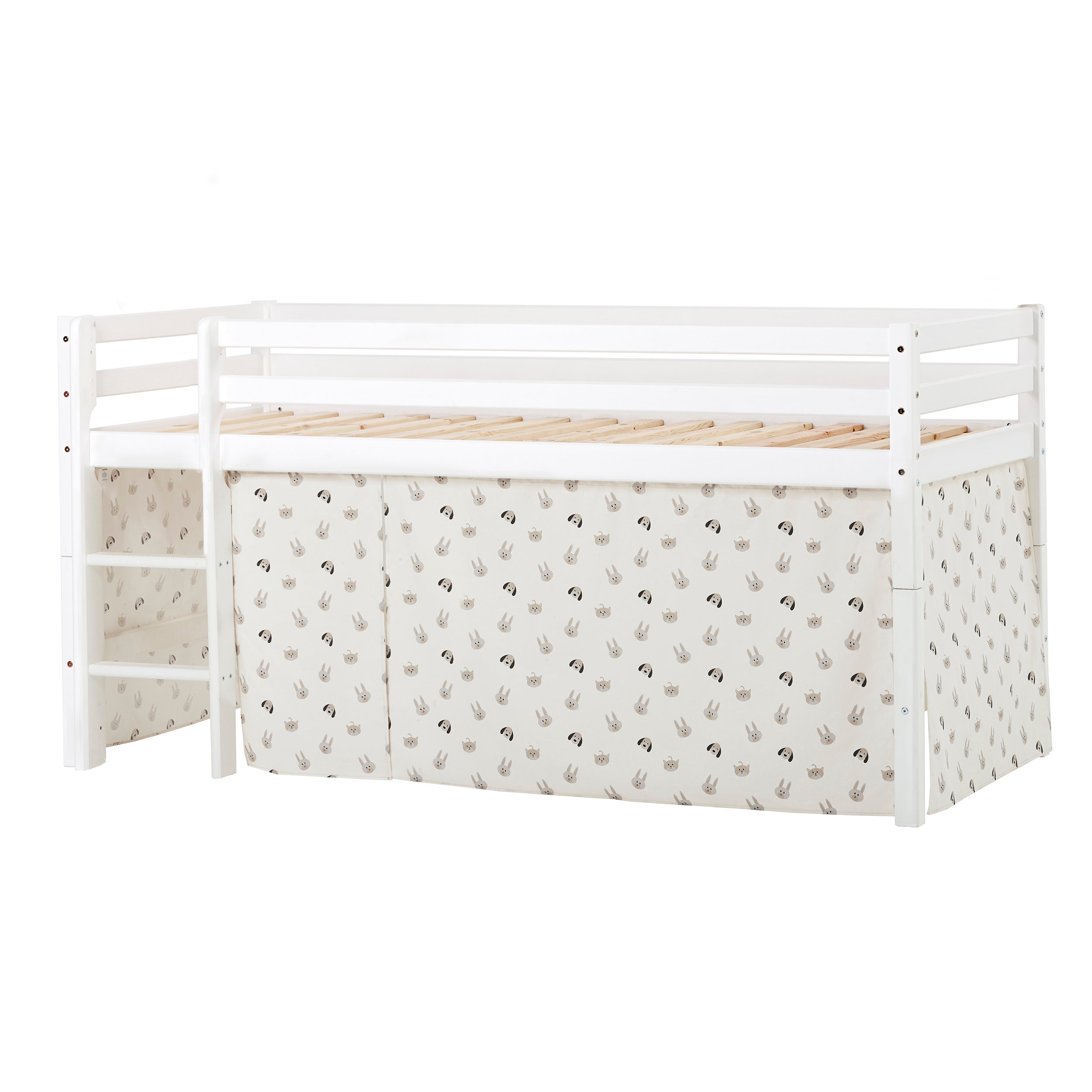 ECO Dream Halbhochbett mit Pets Pristine Bettvorhang