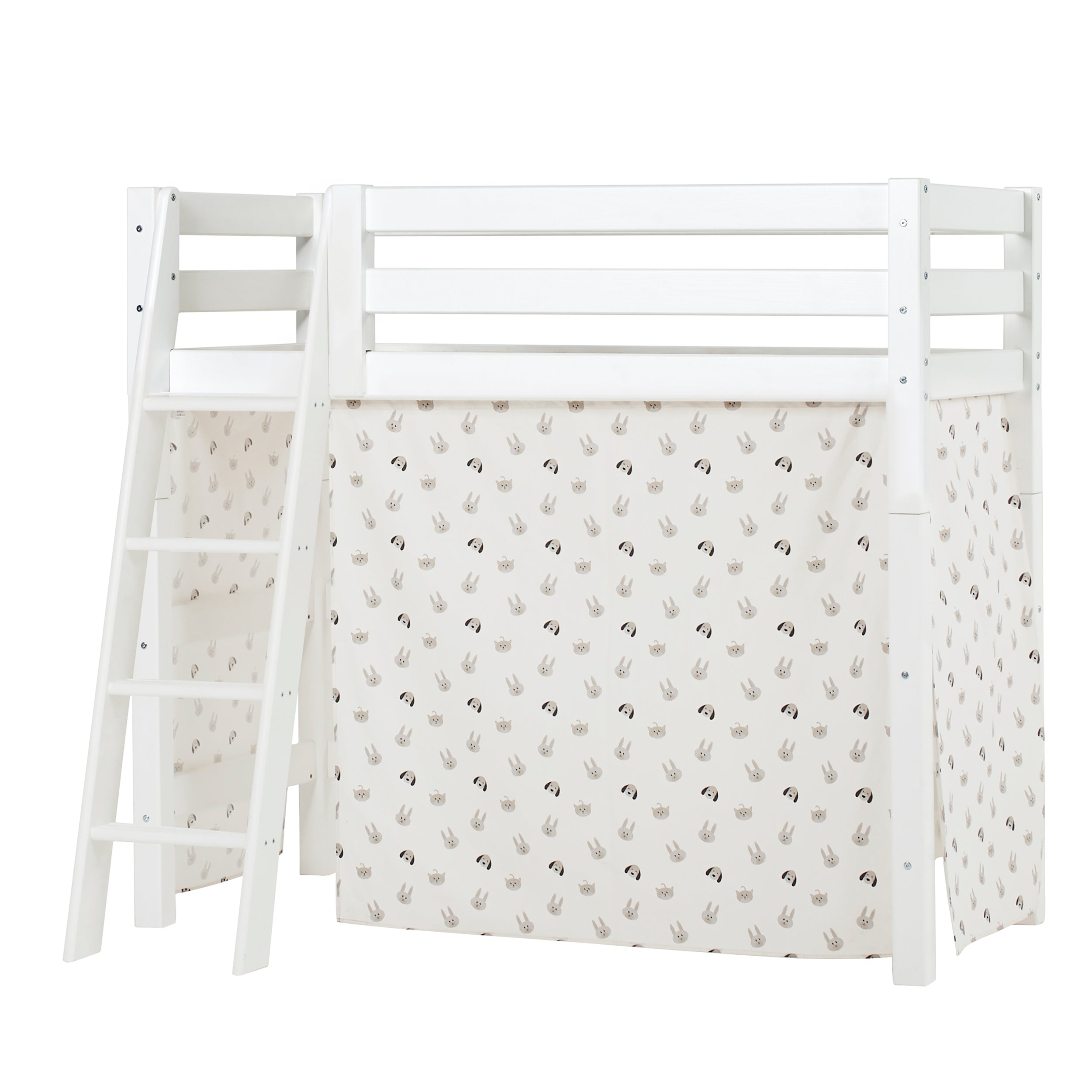 Hoppekids ECO Luxury High sleeper bed with Pets Pristine Bed Curtains