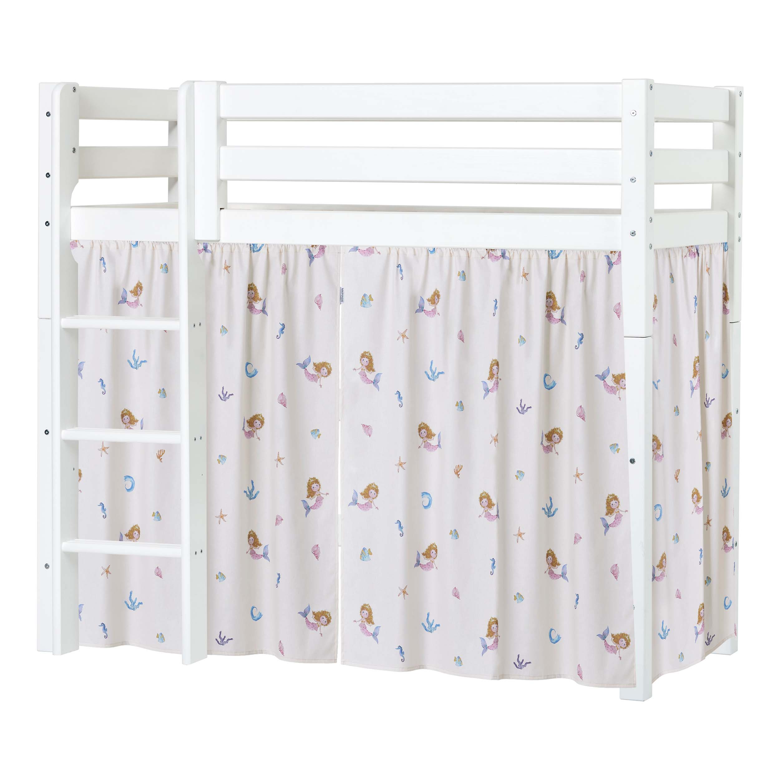 Hoppekids ECO Luxury High sleeper bed with Mermaid Bed curtains