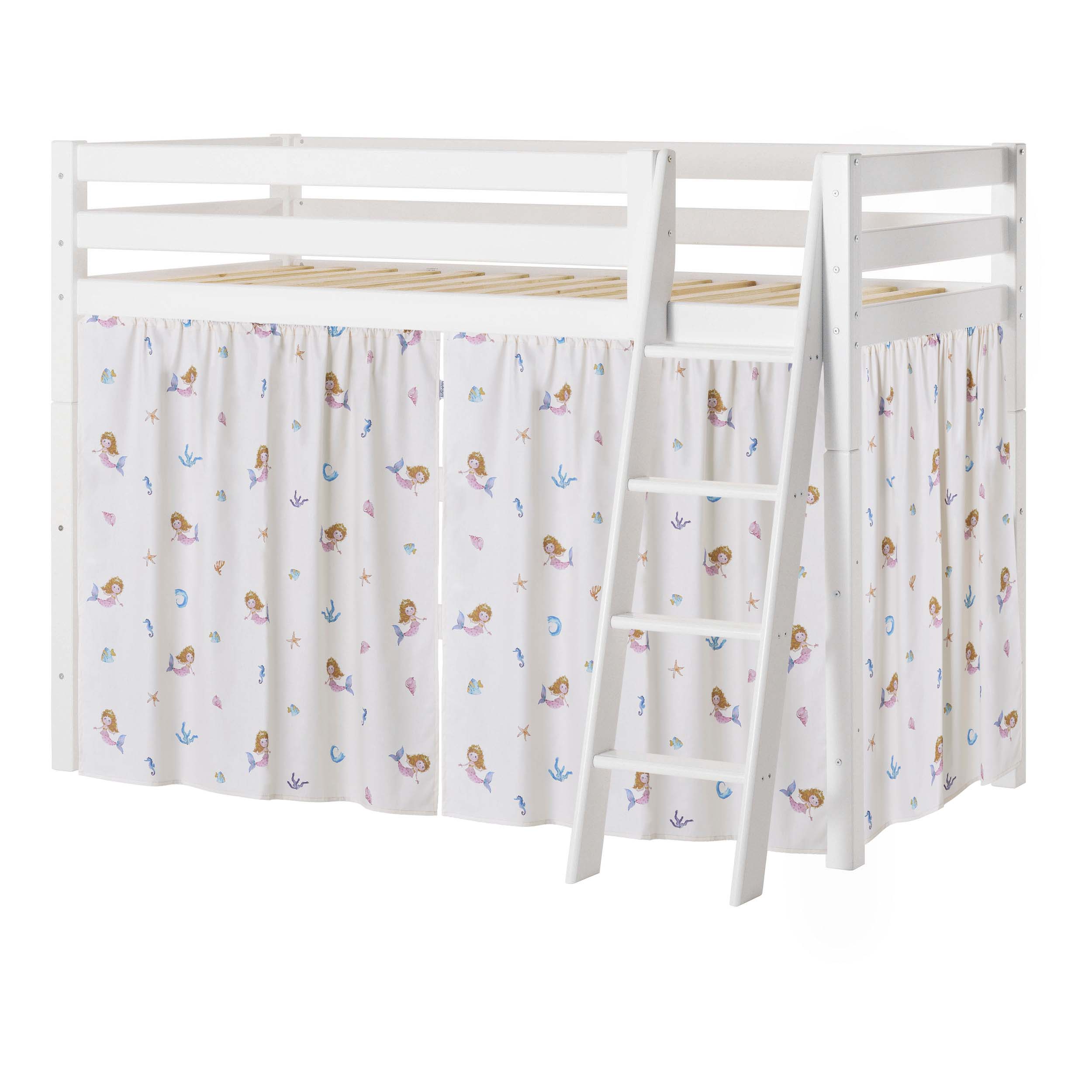 Hoppekids ECO Luxury High sleeper bed with Mermaid Bed curtains