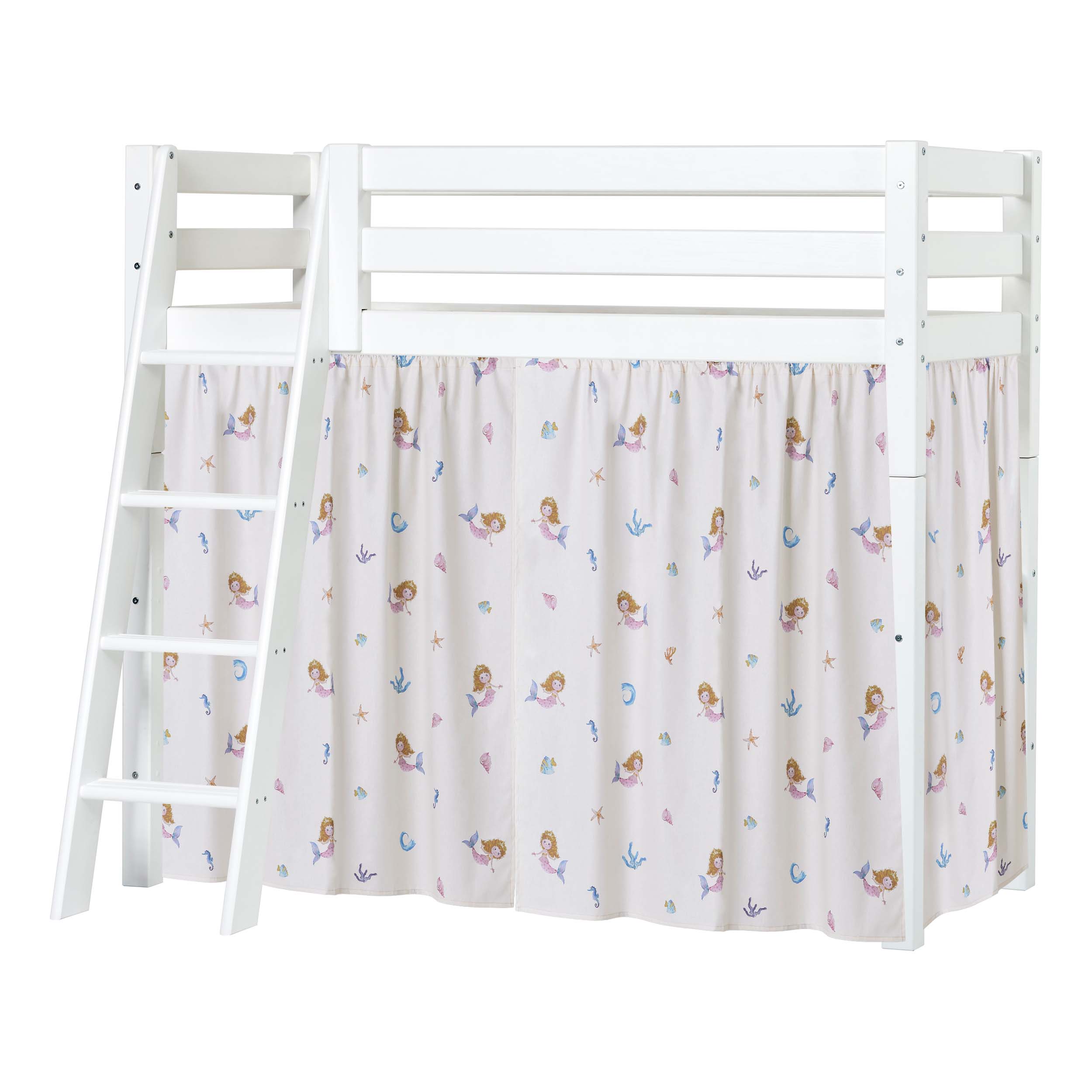 Hoppekids ECO Luxury High sleeper bed with Mermaid Bed curtains