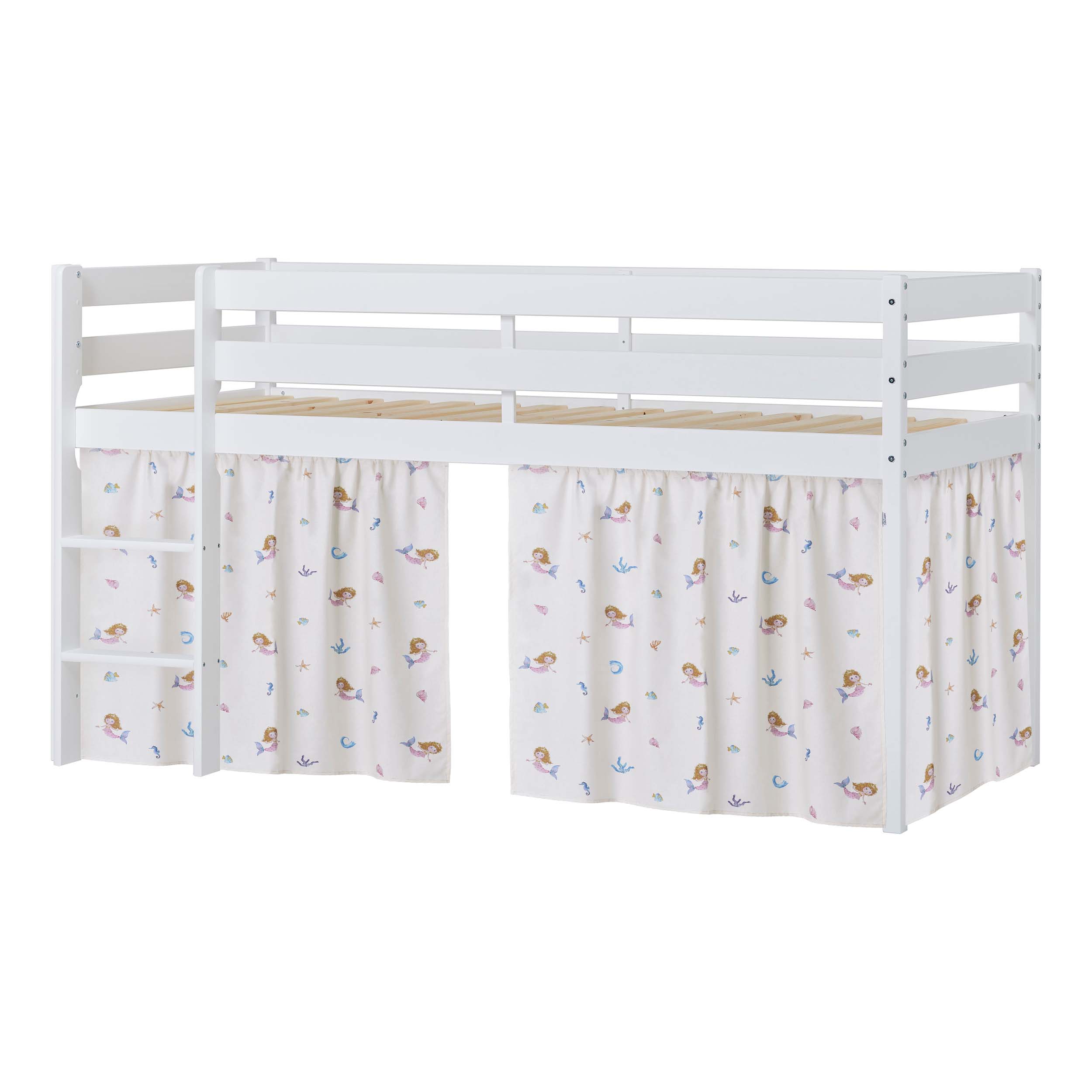 Hoppekids ECO Comfort Lit mi hauteur avec Mermaid Rideaux de lit
