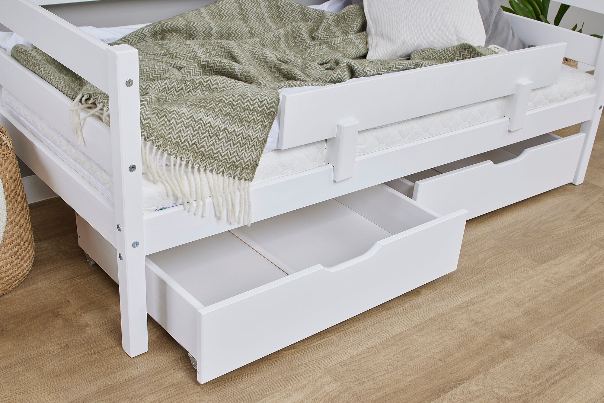 Hoppekids ECO Comfort Juniorseng 70x160 inkl. Skuffer og Sengehest