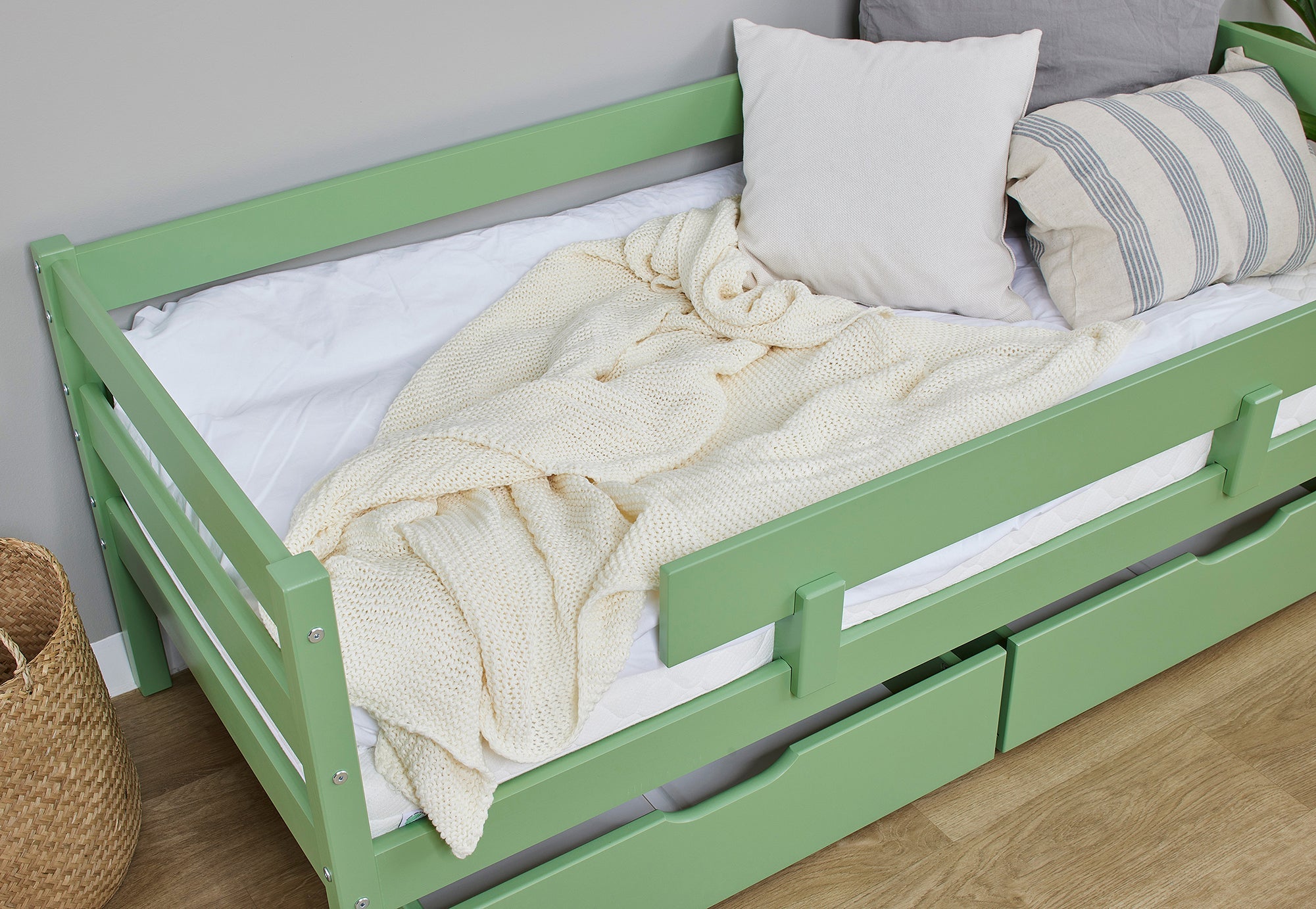 Hoppekids ECO Comfort Juniorseng 70x160 inkl. Skuffer og Sengehest