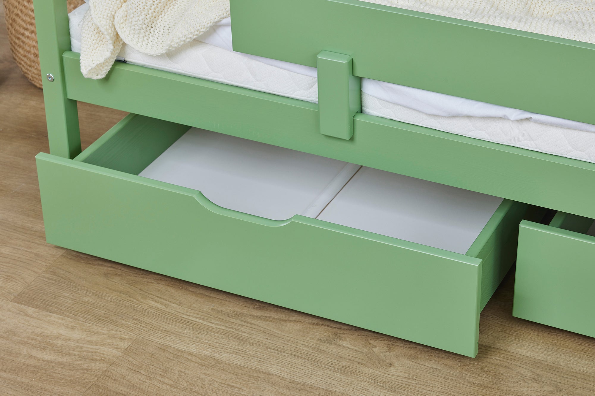 Hoppekids ECO Comfort Juniorseng 70x160 inkl. Skuffer og Sengehest