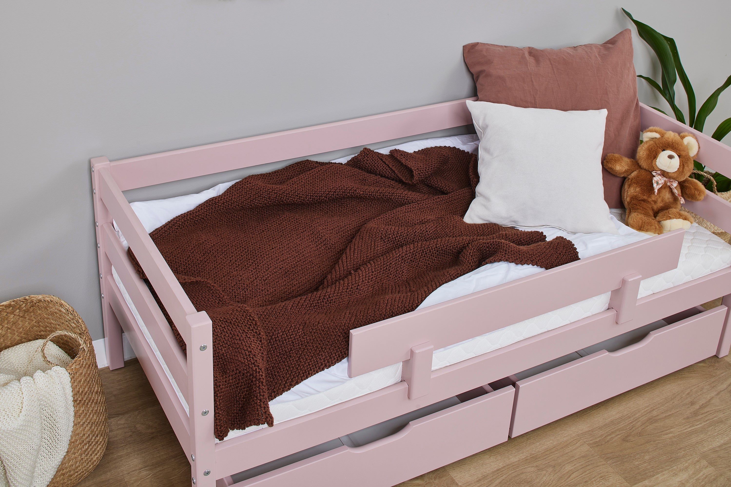 Hoppekids ECO Comfort Juniorseng 70x160 inkl. Skuffer og Sengehest