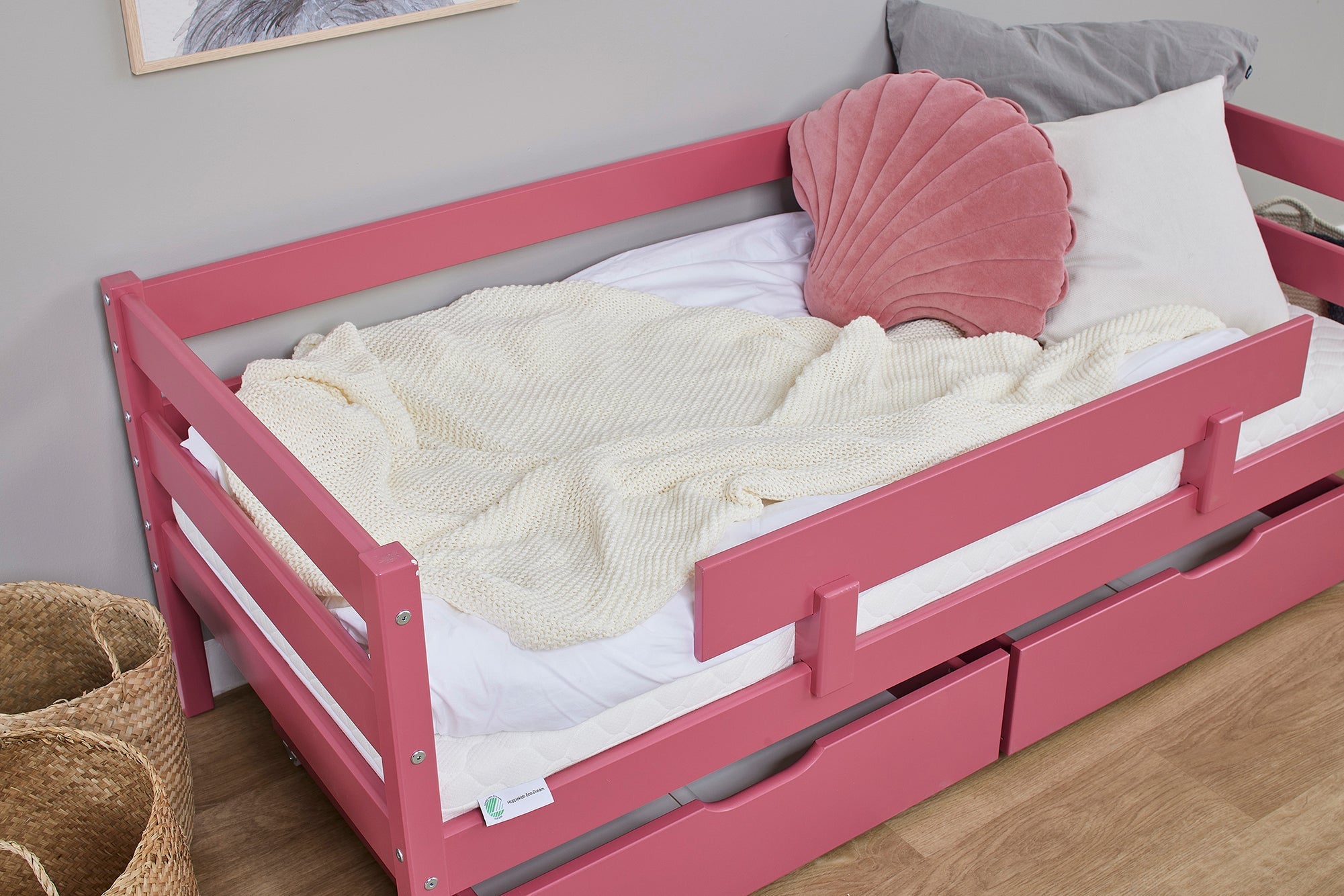 Hoppekids ECO Comfort Juniorseng 70x160 inkl. Skuffer og Sengehest