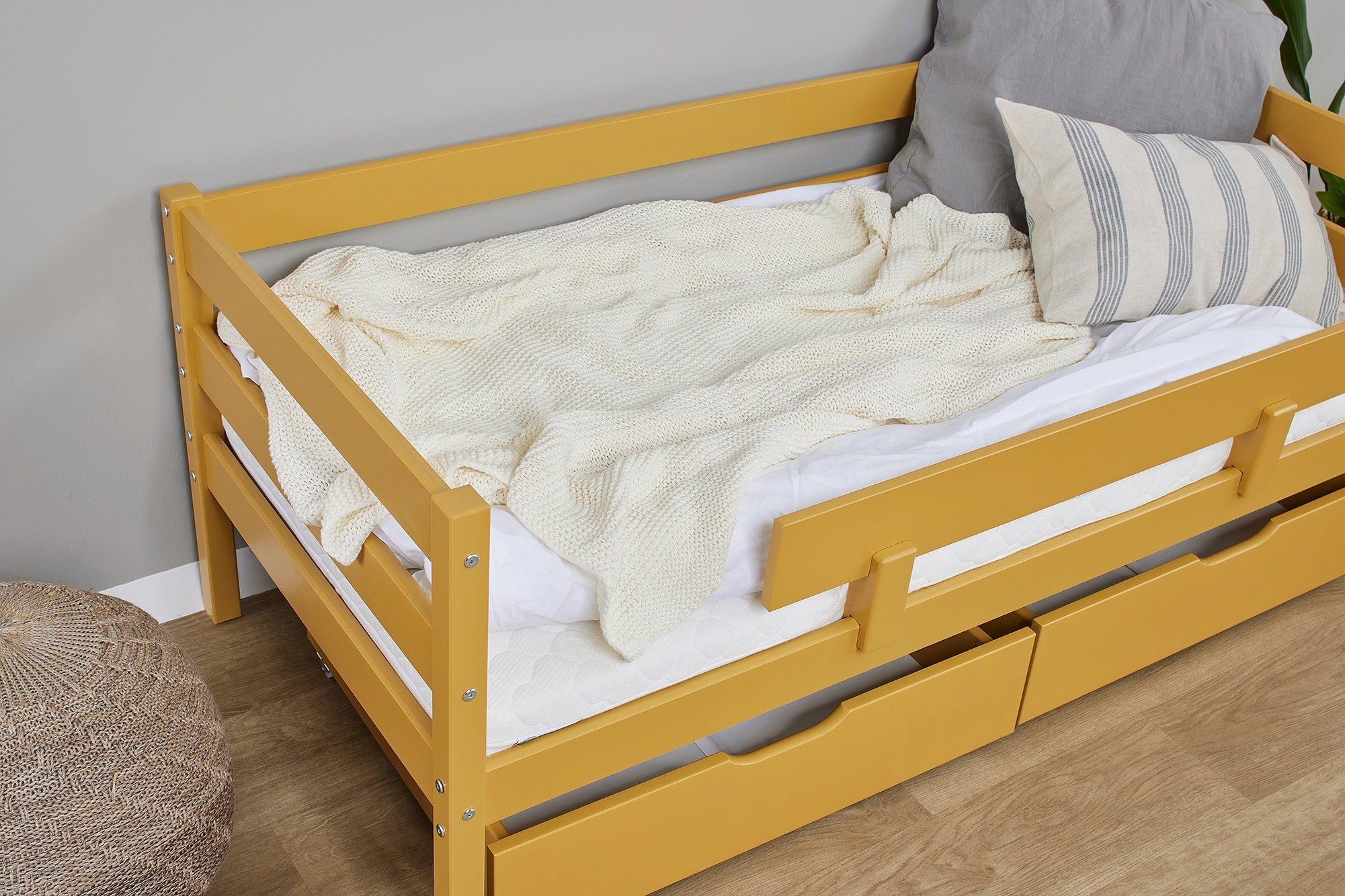 Hoppekids ECO Comfort Juniorseng 70x160 inkl. Skuffer og Sengehest