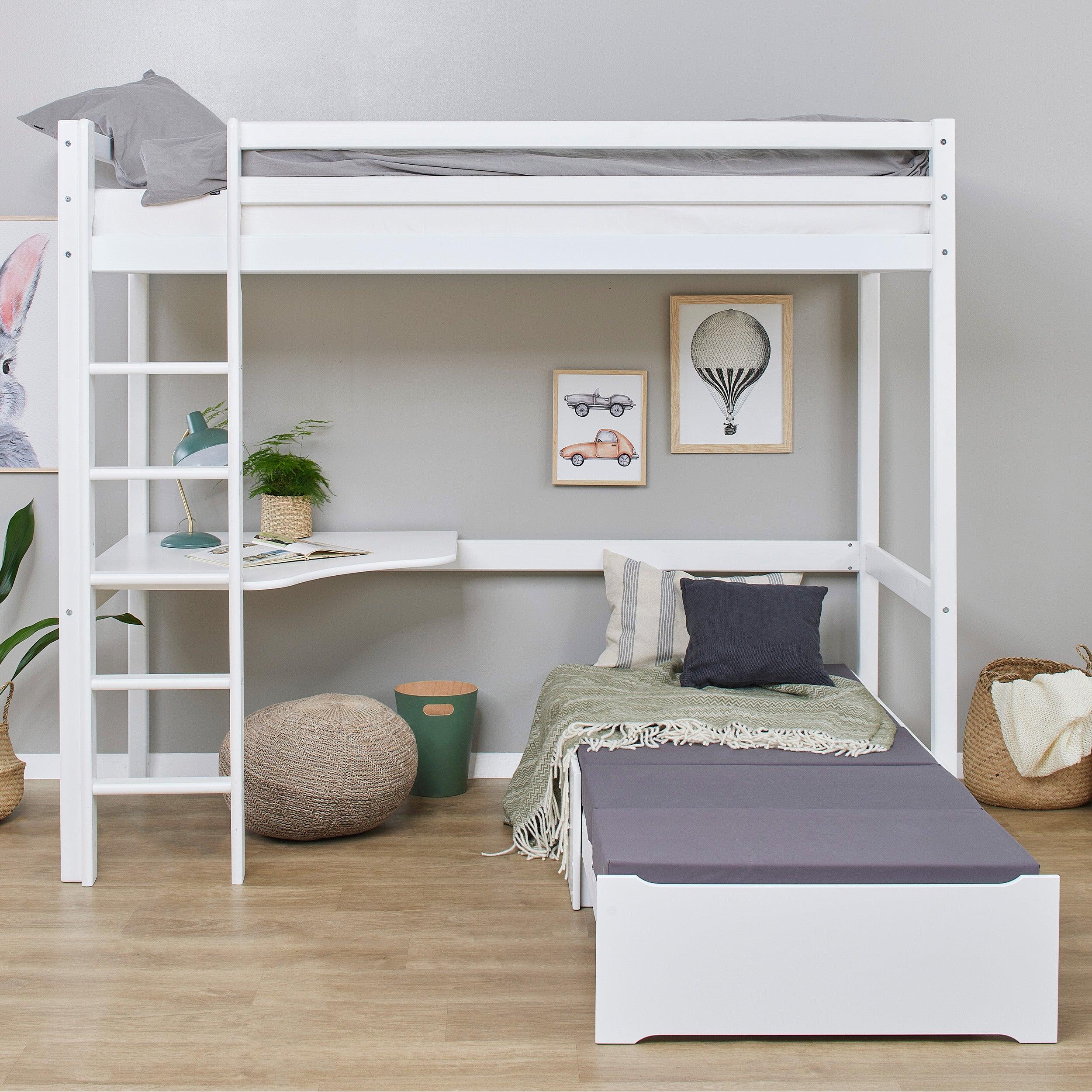 Hoppekids hjørnebordplade til ECO Luxury og ECO Dream højseng, Hvid