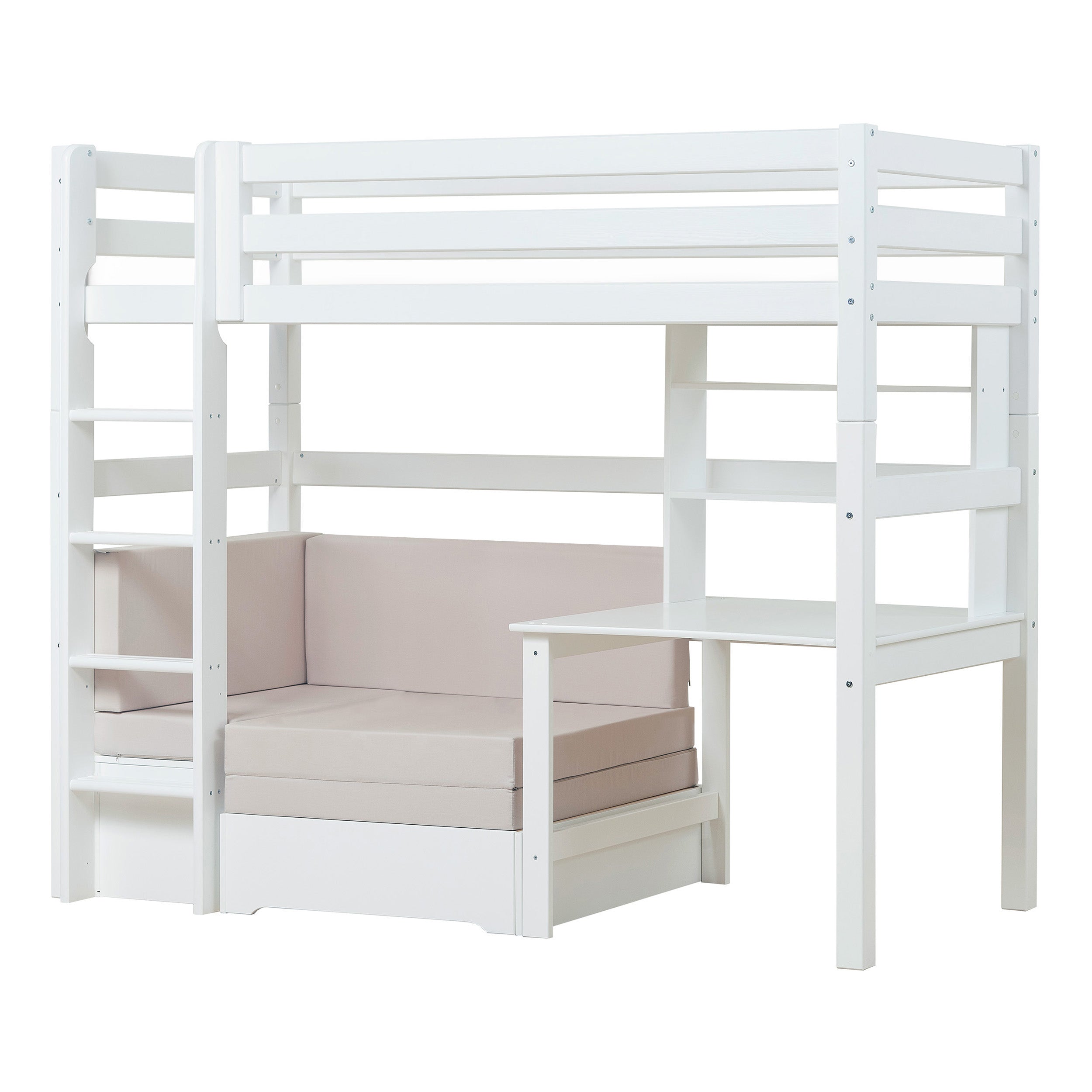 ECO Luxury højseng 90x200 med Study and Chill module