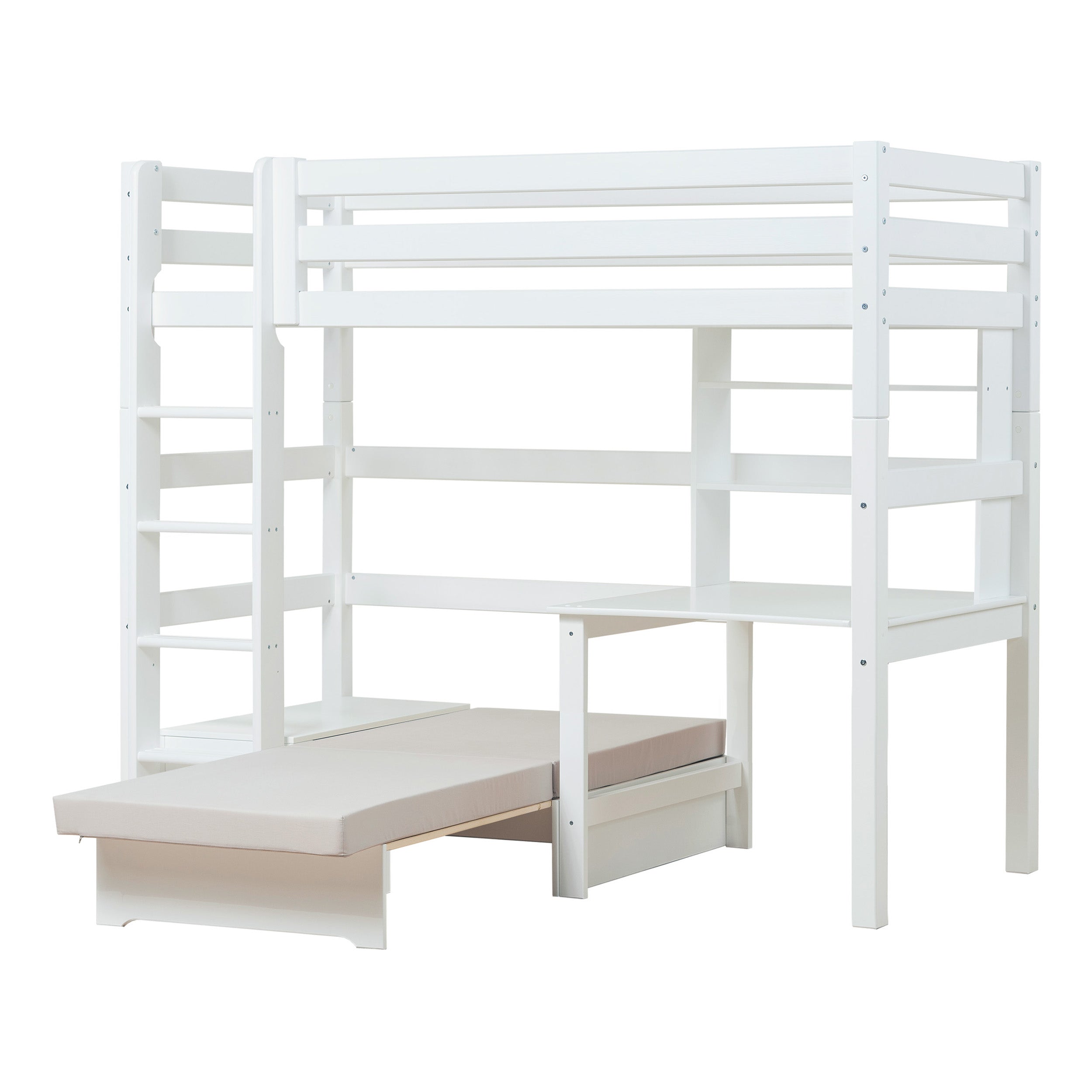 ECO Luxury højseng 90x200 med Study and Chill module