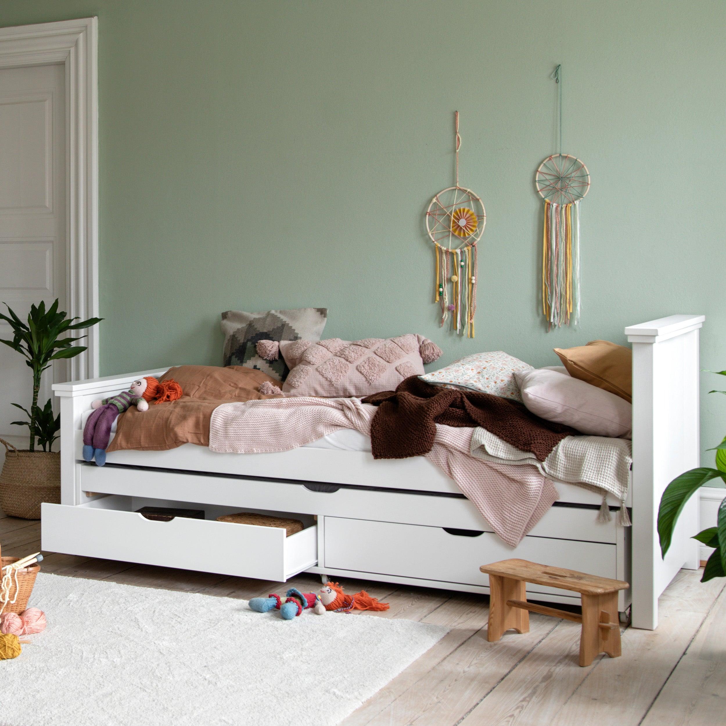 Hoppekids DELUXE 90x190 cm lit gigogne, Blanc