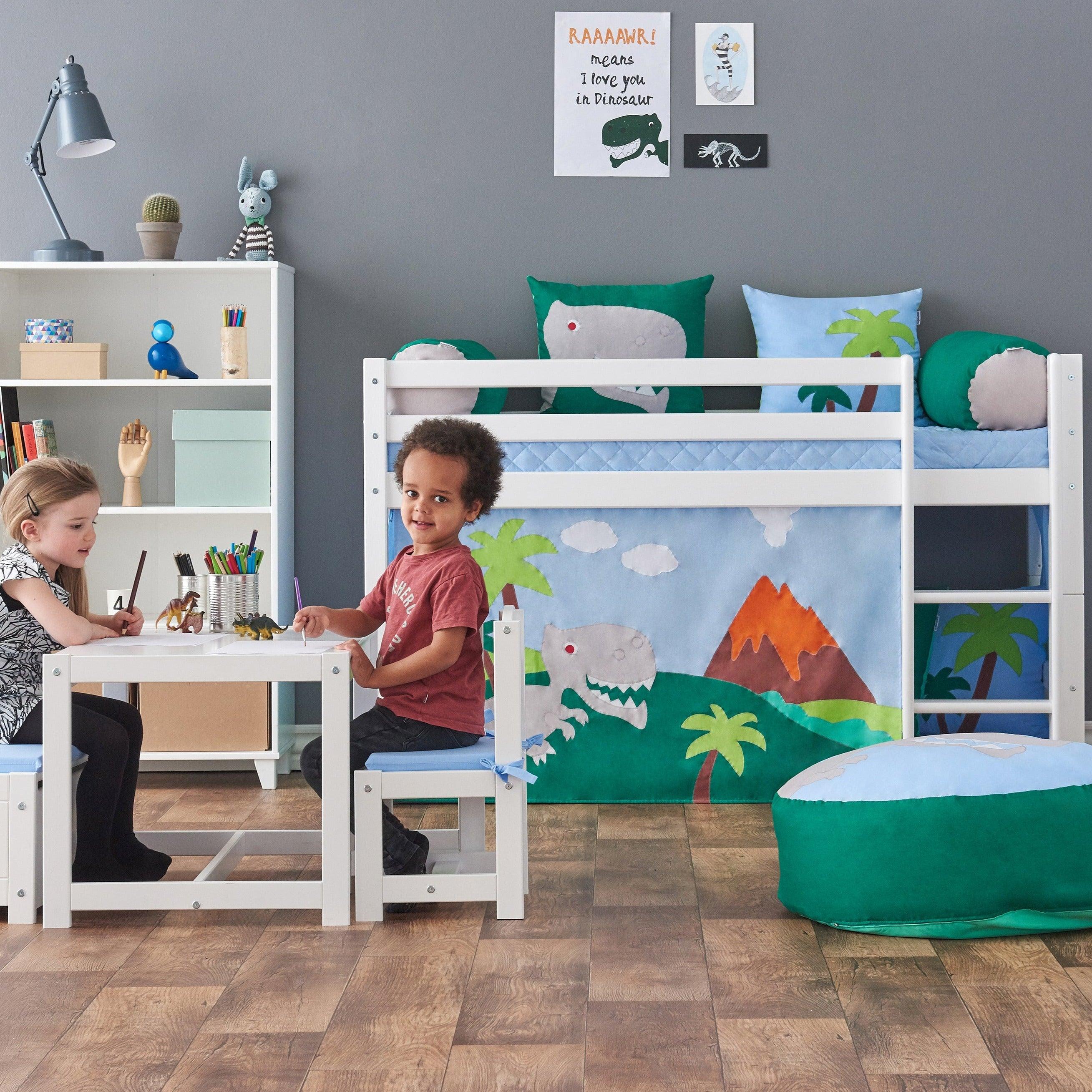 Ensemble de thème dinosaure pour lit mi-hauteur et lit surélevé Hoppekids