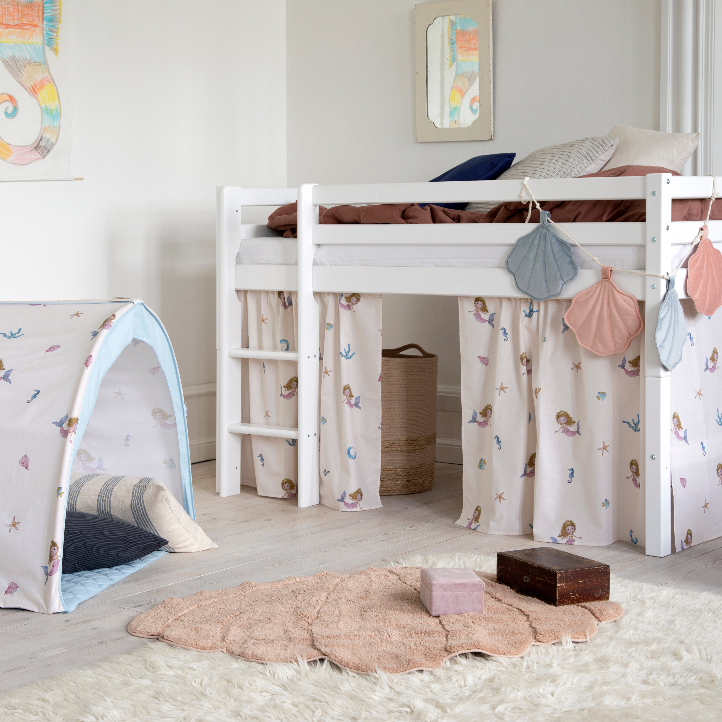 ECO Dream Lit mi hauteur avec Mermaid rideau