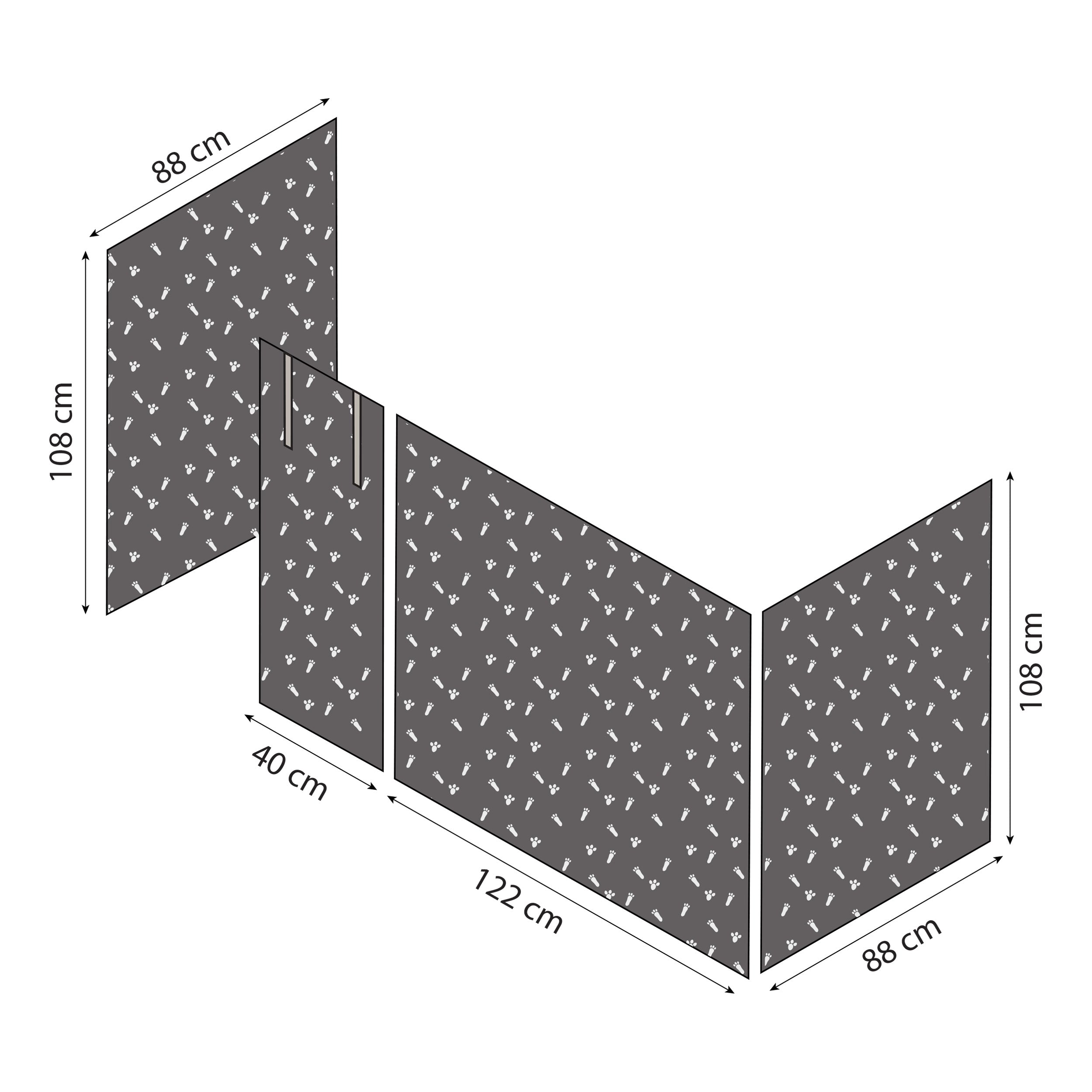 Hoppekids ECO Luxury Høyseng med Pets Granittgrå sengeteppe