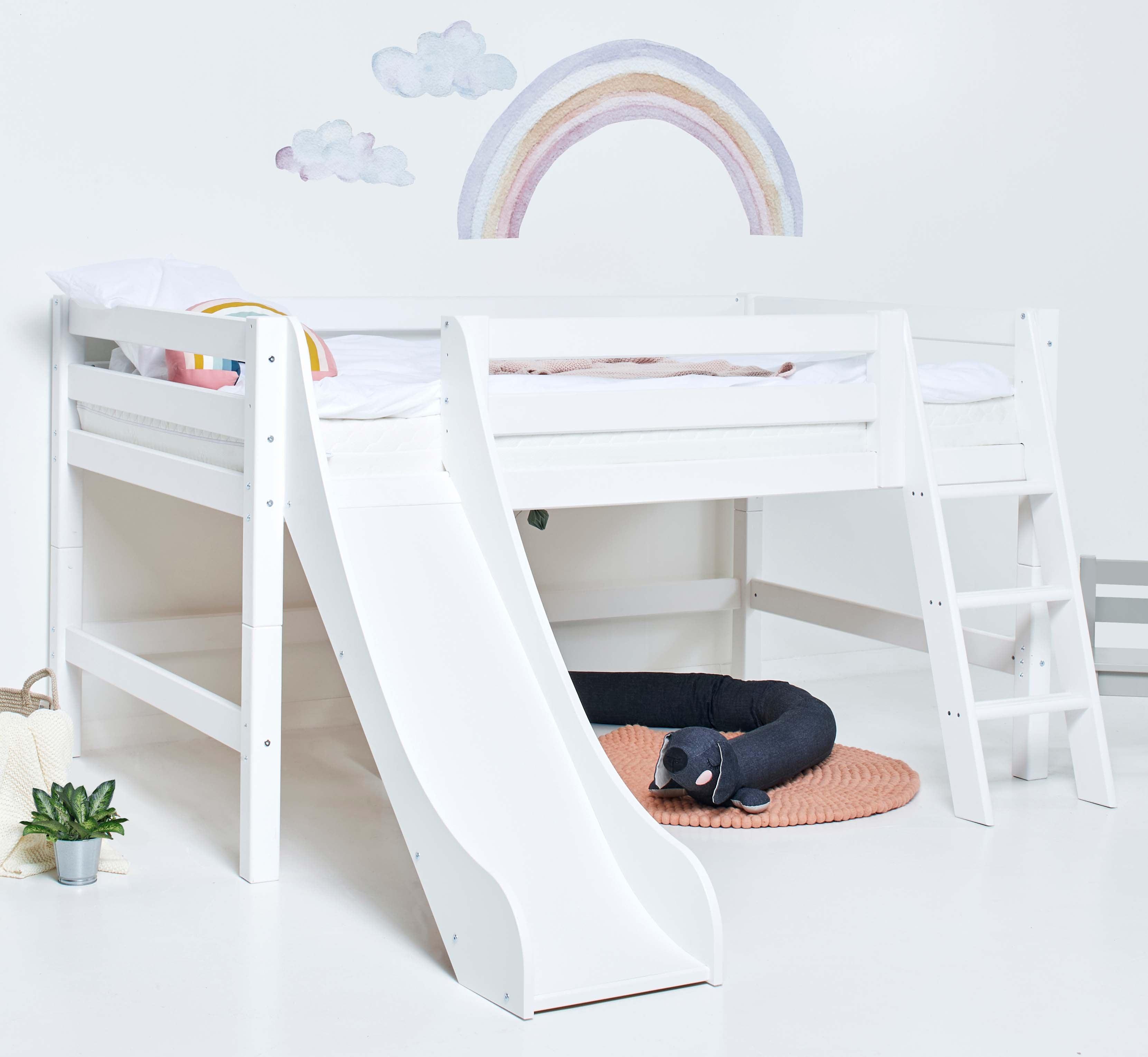 Hoppekids ECO Luxury Loftsäng med Rutschkana