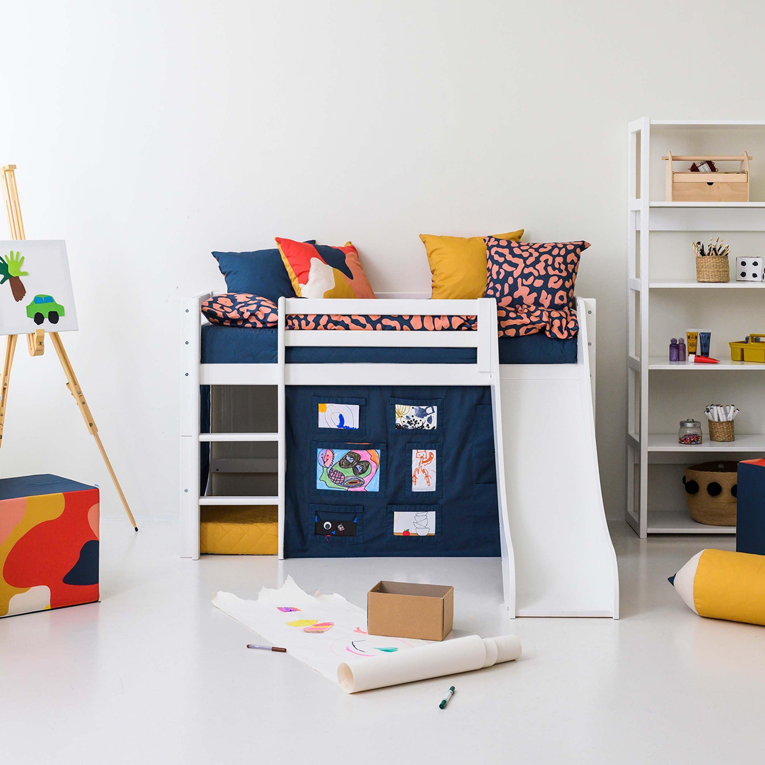 Hoppekids ECO Luxury Loftsäng med Rutschkana