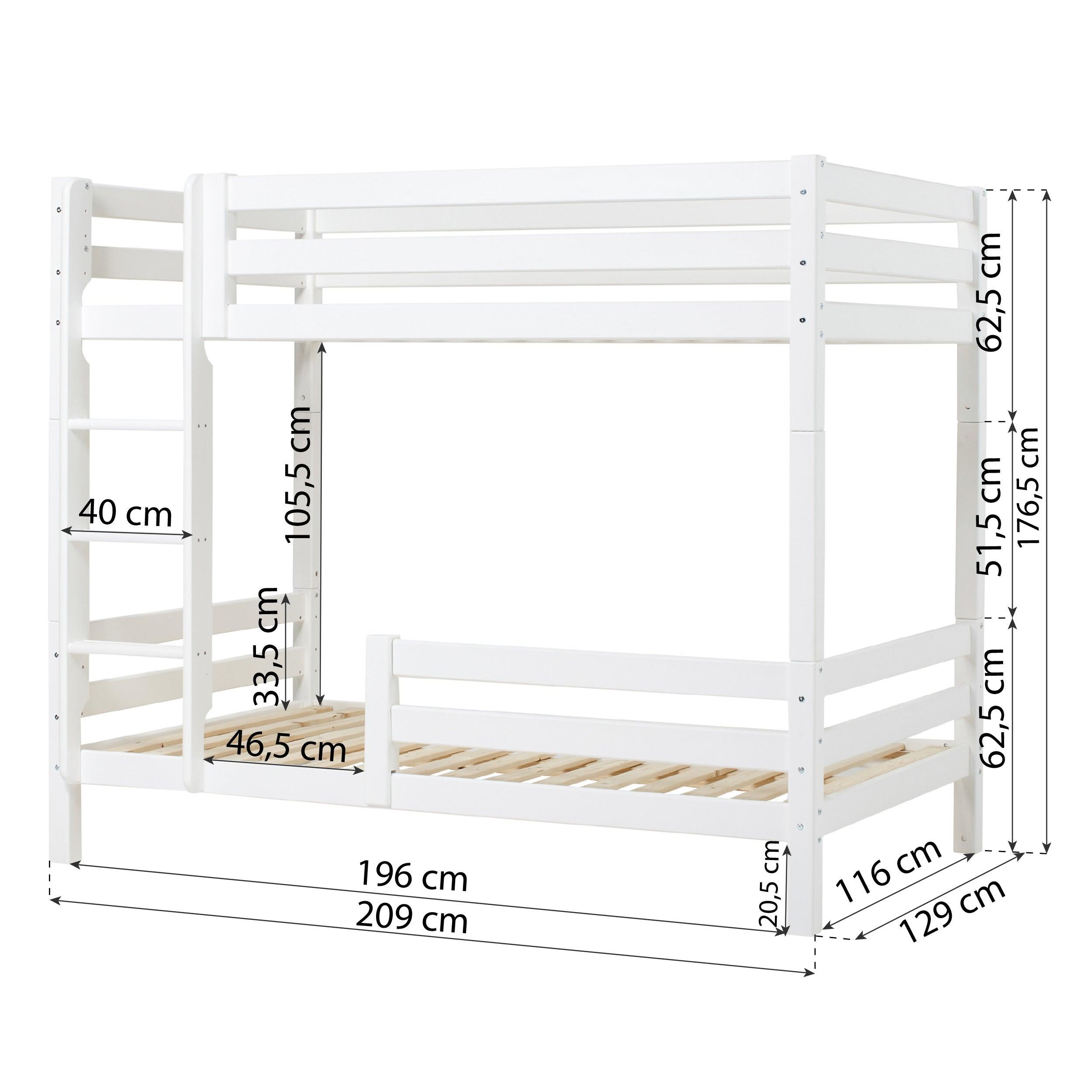 Hoppekids ECO Luxury Vysoká Patrová postel s dvěma postranicemi