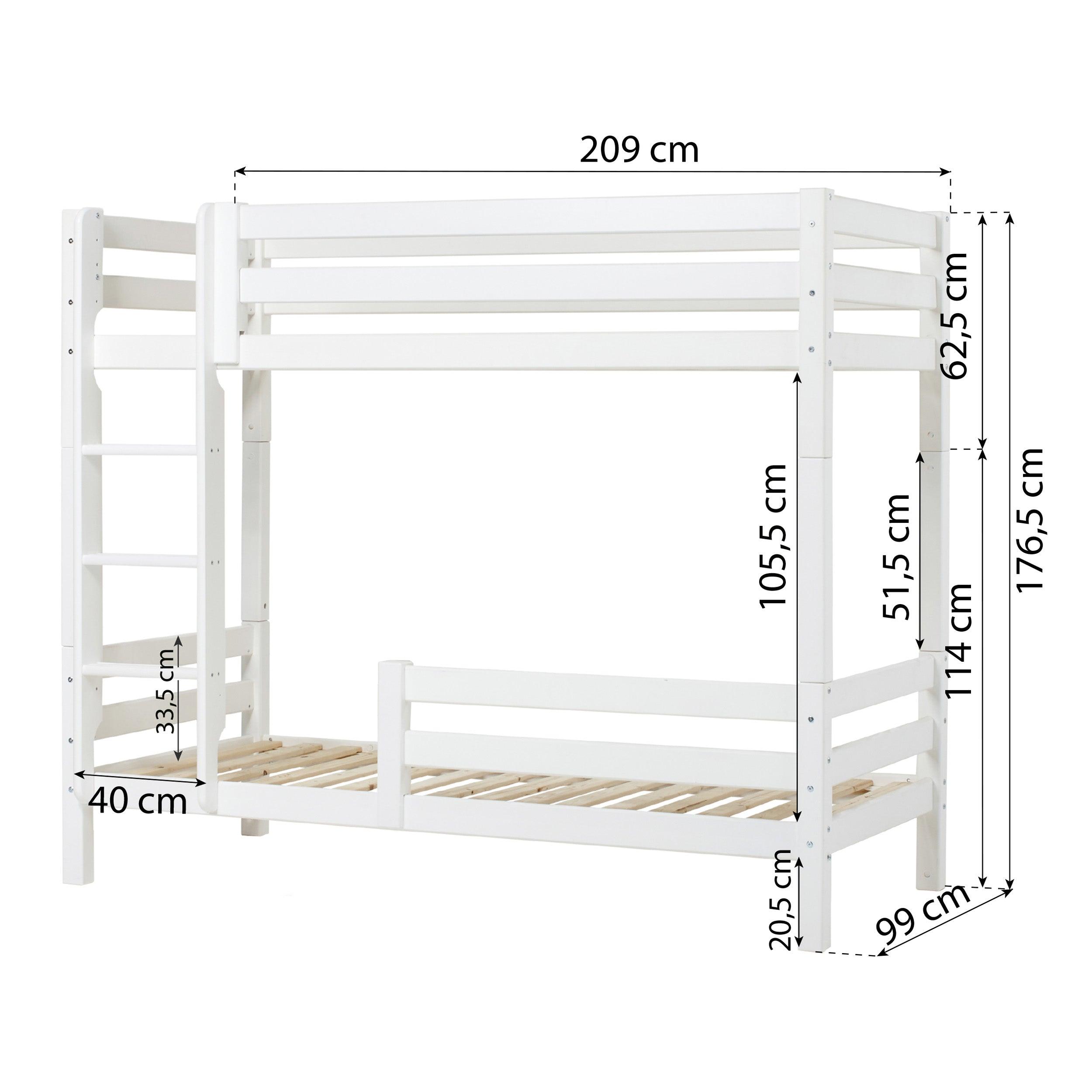 Hoppekids ECO Luxury Litera Alta con barandillas de cama