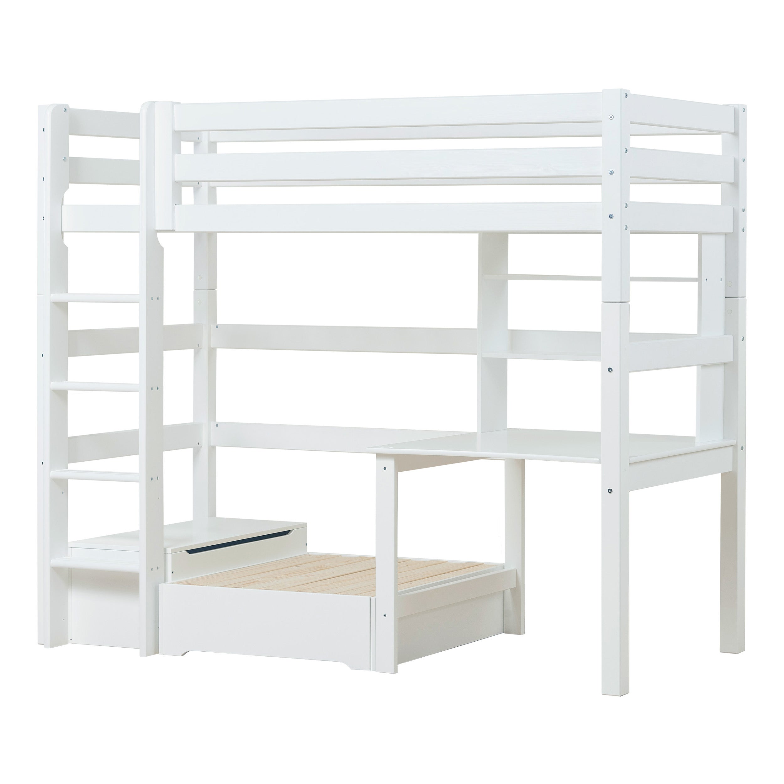 ECO Luxury højseng 90x200 med Study and Chill module