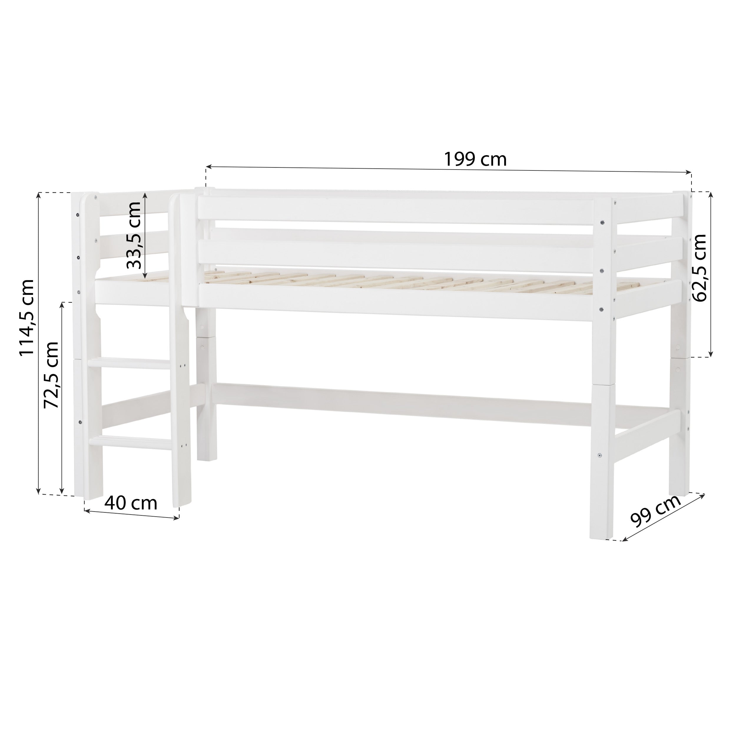 Hoppekids ECO Luxury Félmagas ágy