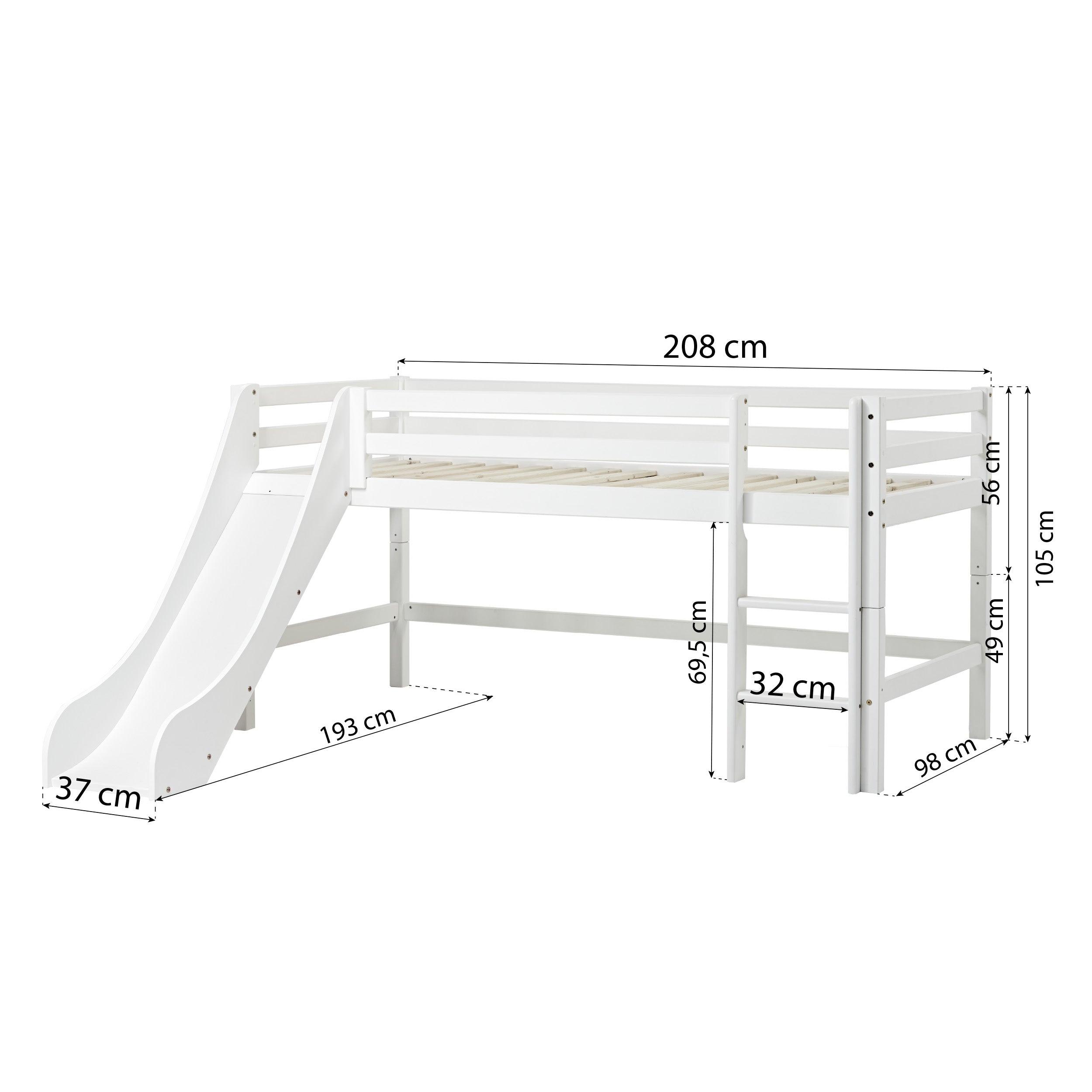 Hoppekids ECO Dream halfhoogslaper met glijbaan