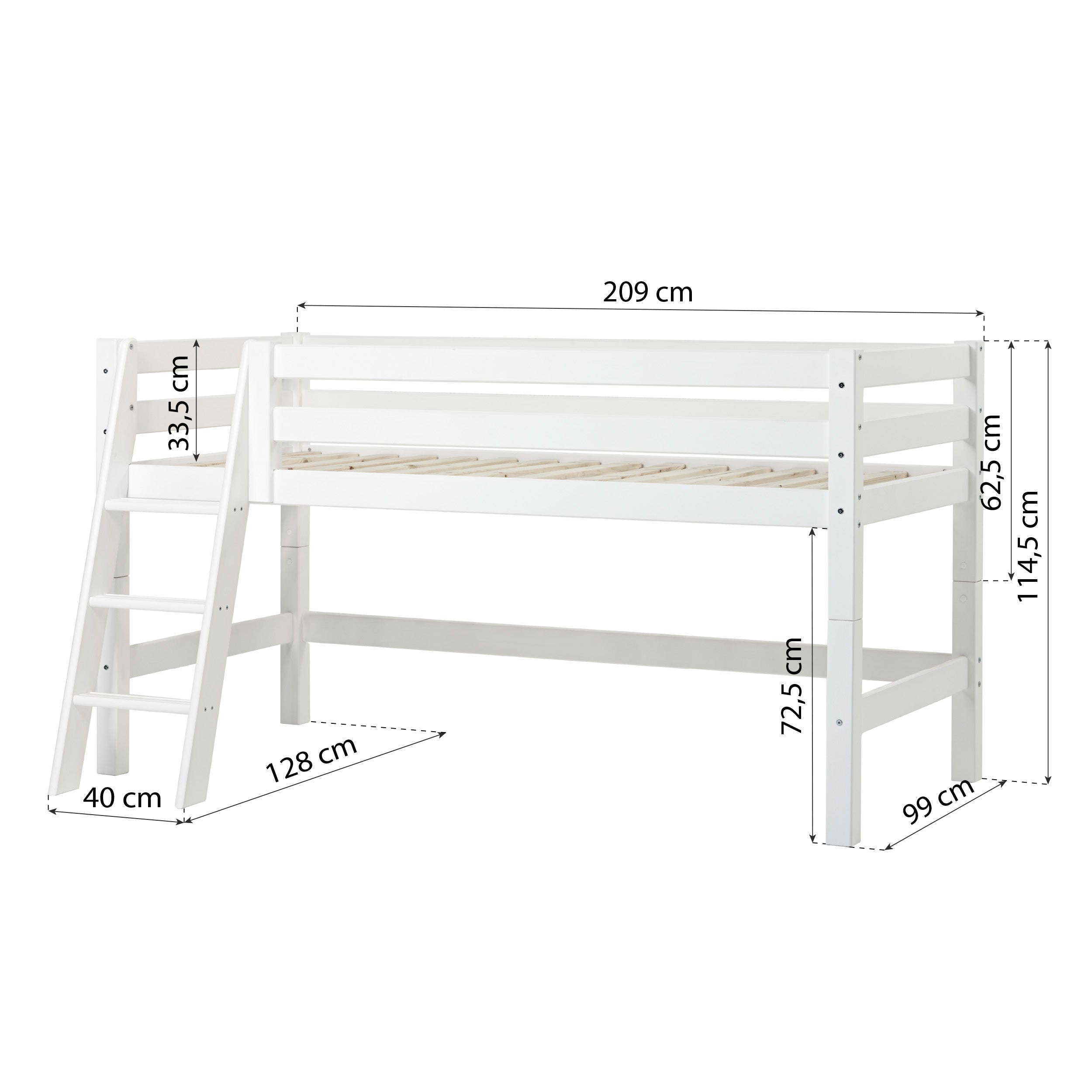 Hoppekids ECO Luxury Félmagas ágy