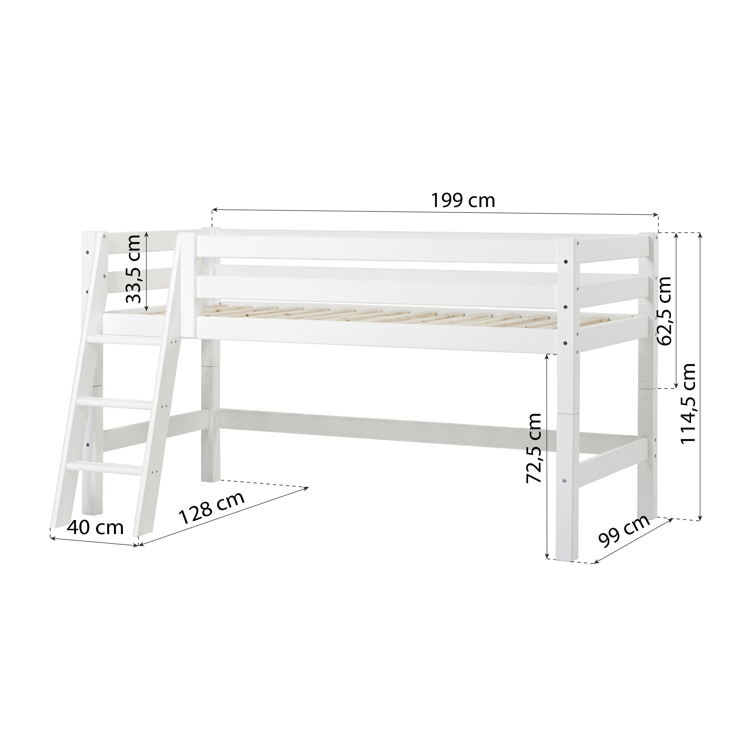 Hoppekids ECO Luxury Félmagas ágy