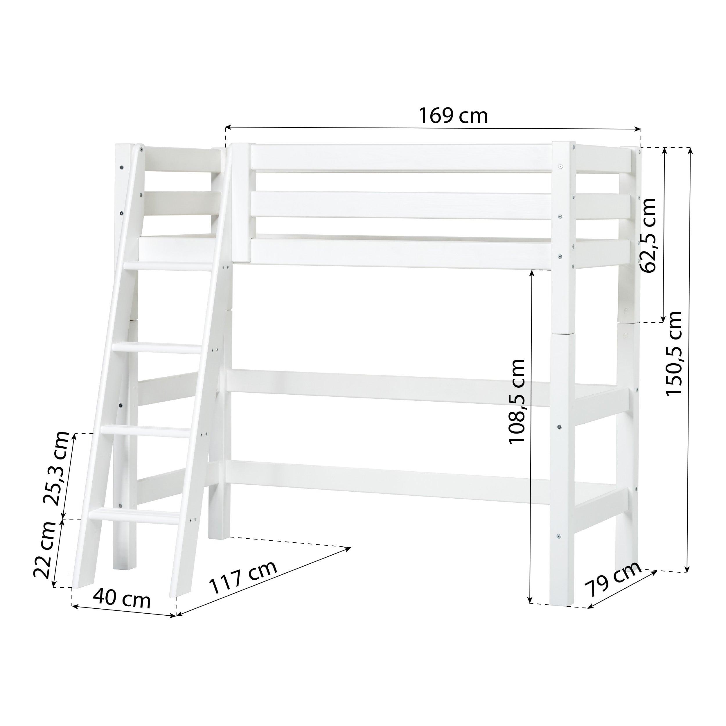 Hoppekids ECO Luxury Mittelhochbett mit Cars Bettvorhängen