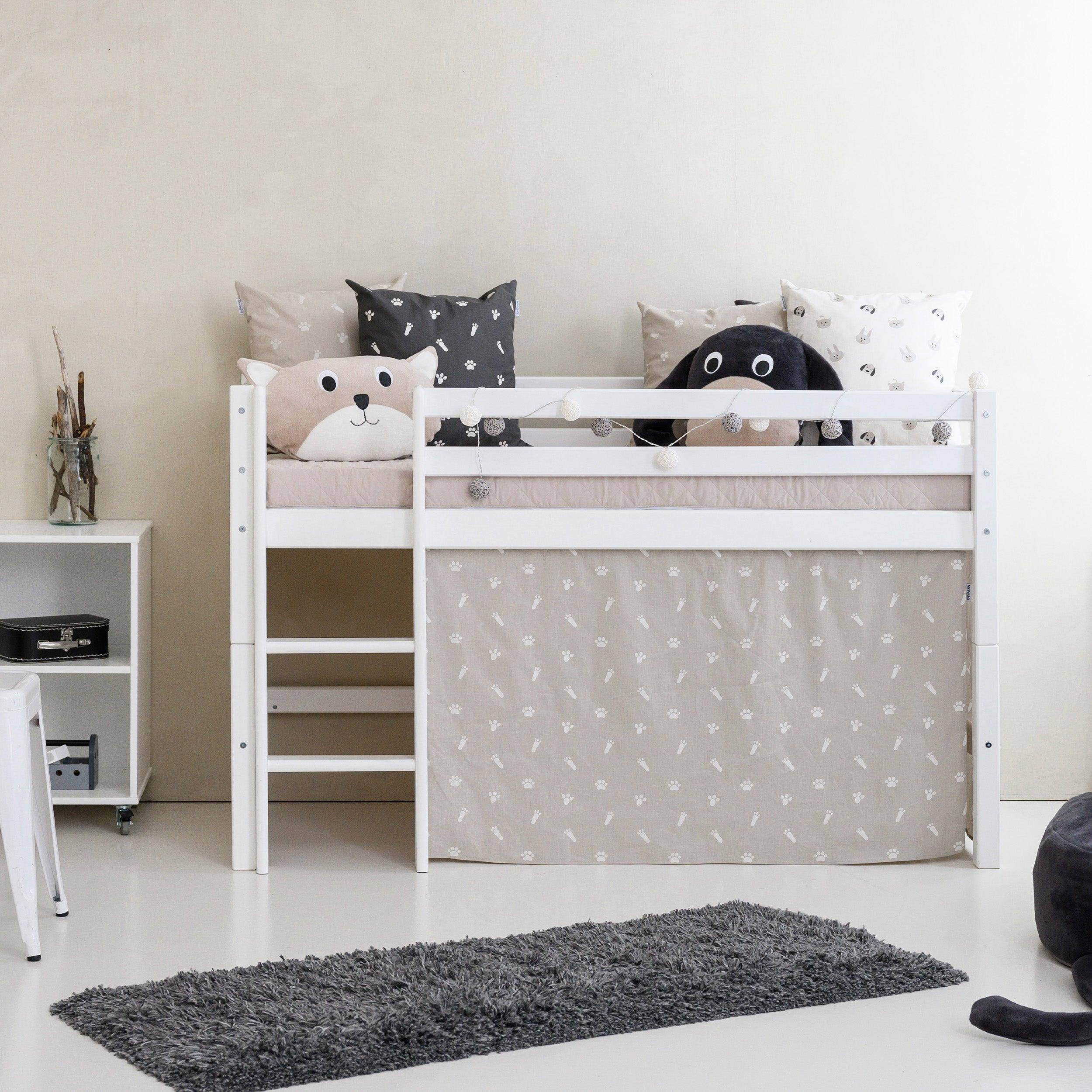 ECO Dream Lit mi hauteur avec Pets Rideau de lit Silver Cloud