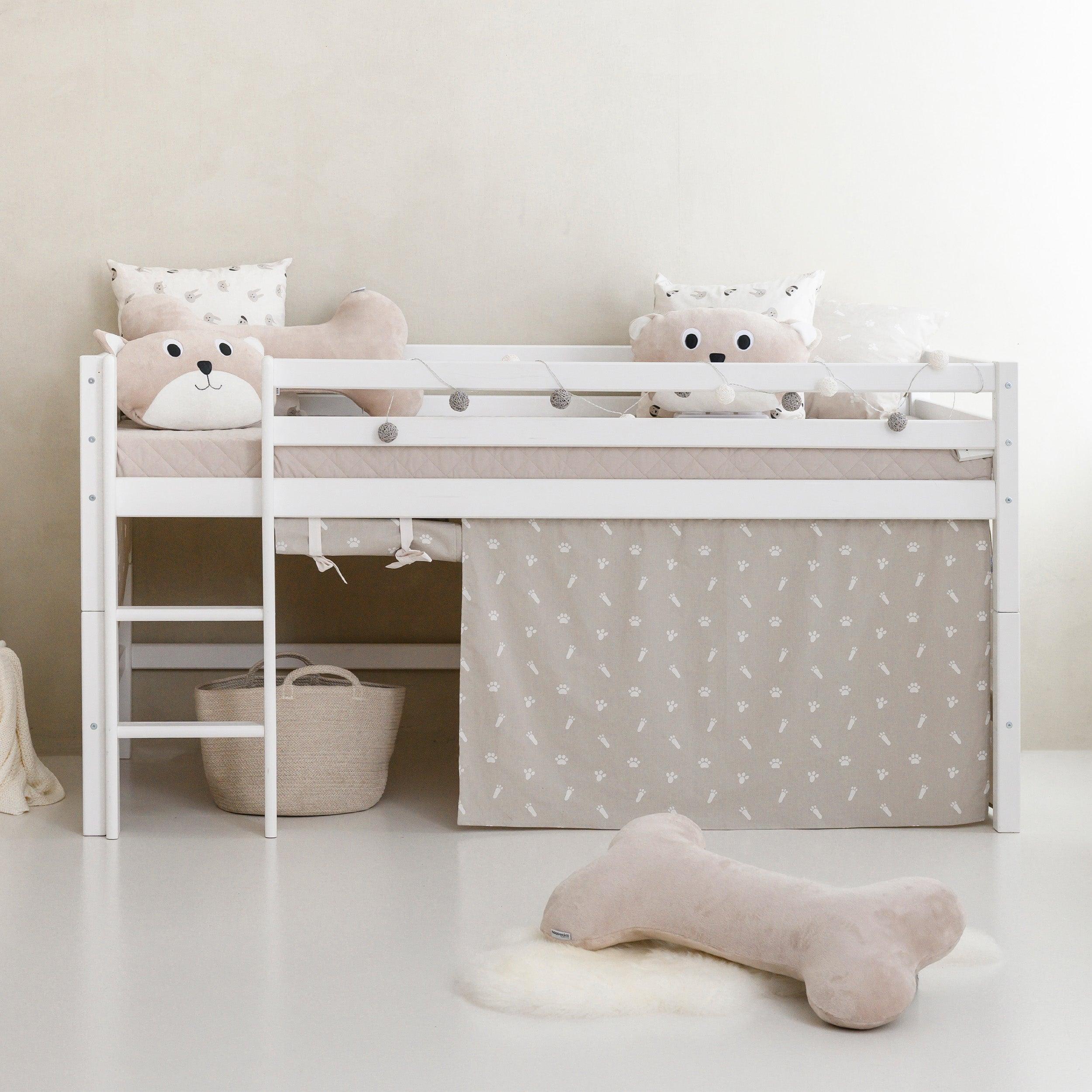 ECO Dream Lit mi hauteur avec Pets Rideau de lit Silver Cloud