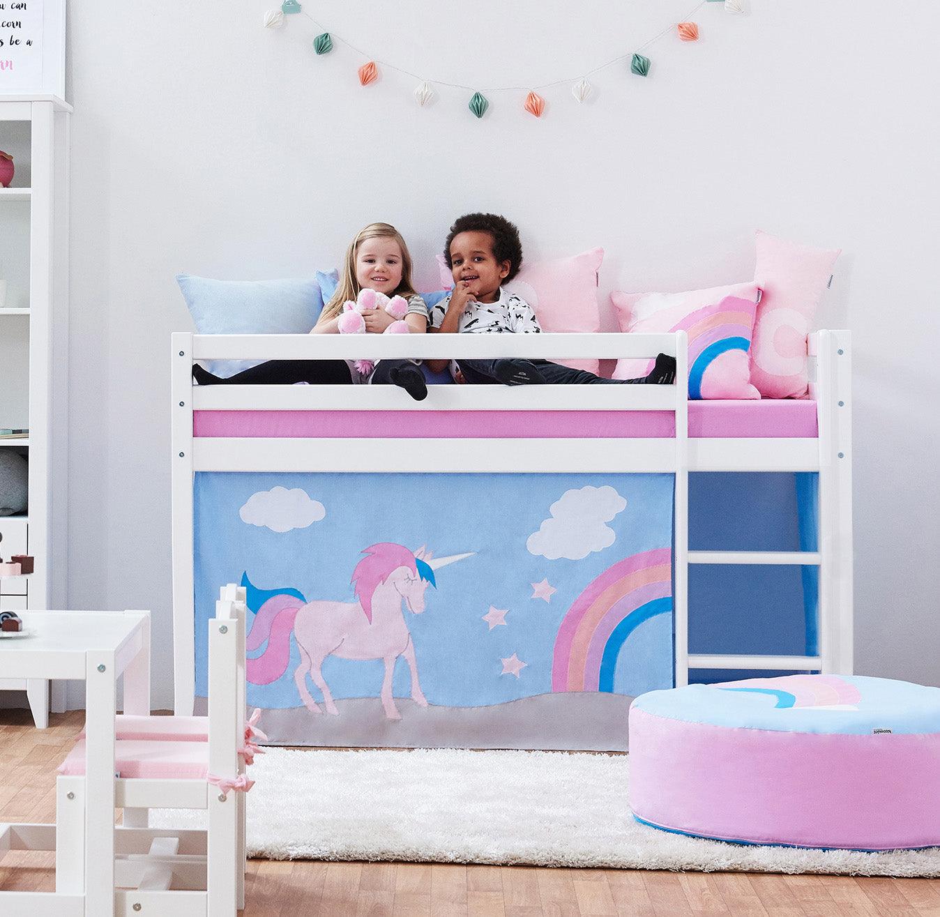 ECO Dream Félemelt ágy a Unicorn Ágyfüggöny