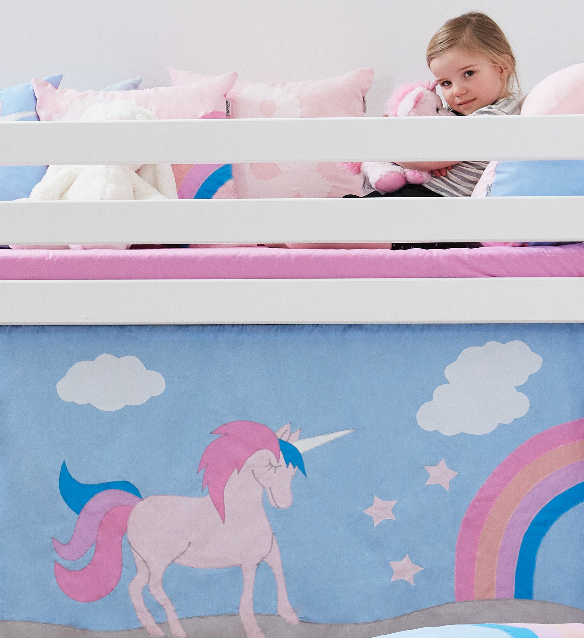ECO Dream Félemelt ágy a Unicorn Ágyfüggöny