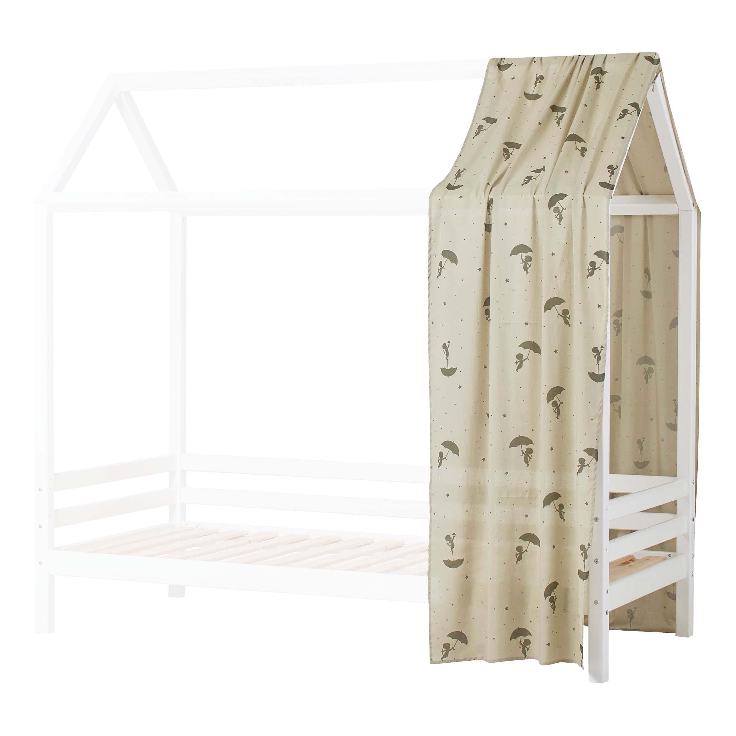 Hoppekids Ole Lukoie Bettvorhang für Hausbett, Grün