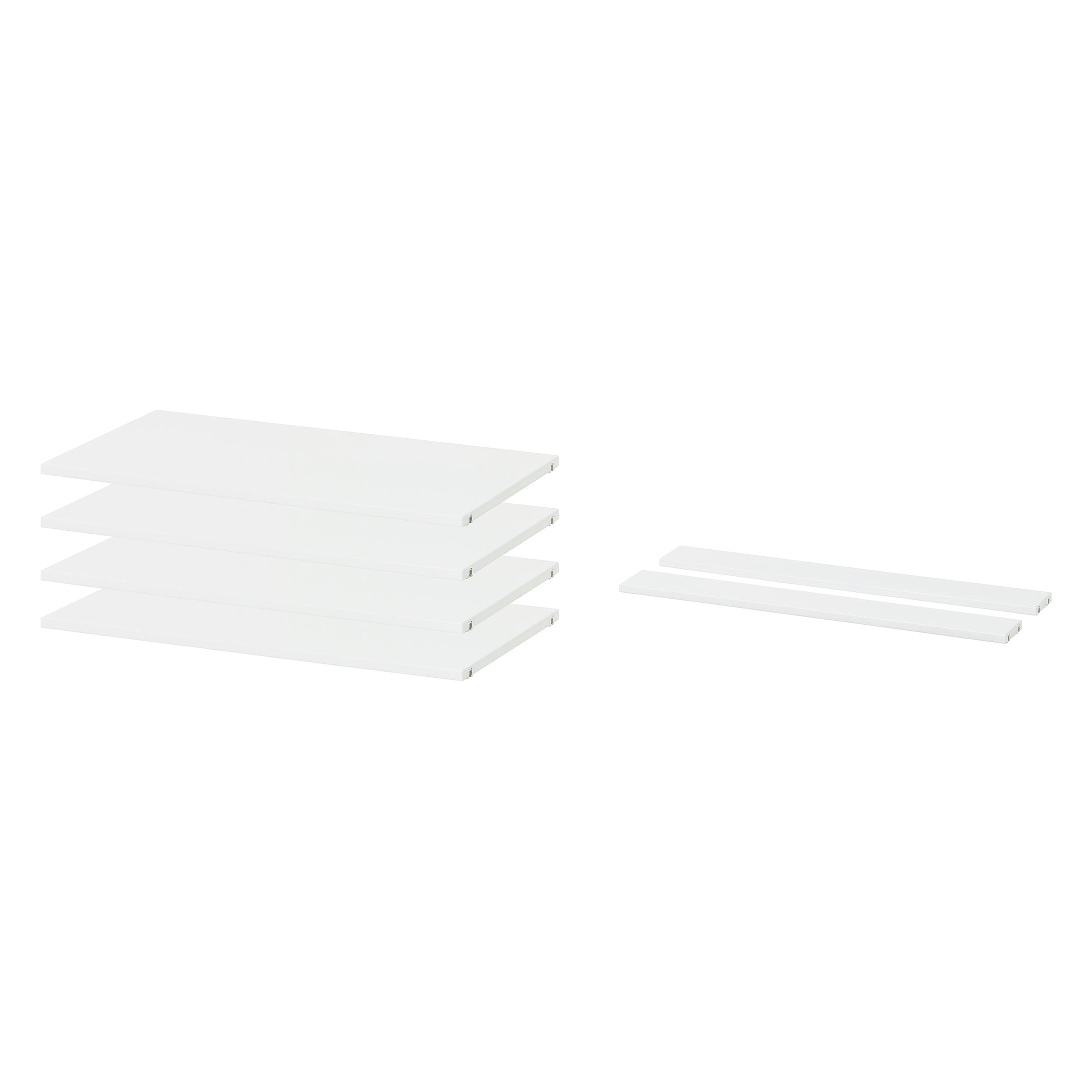 Hoppekids STOREY Set con 4 ripiani e 2 supporti, Bianco